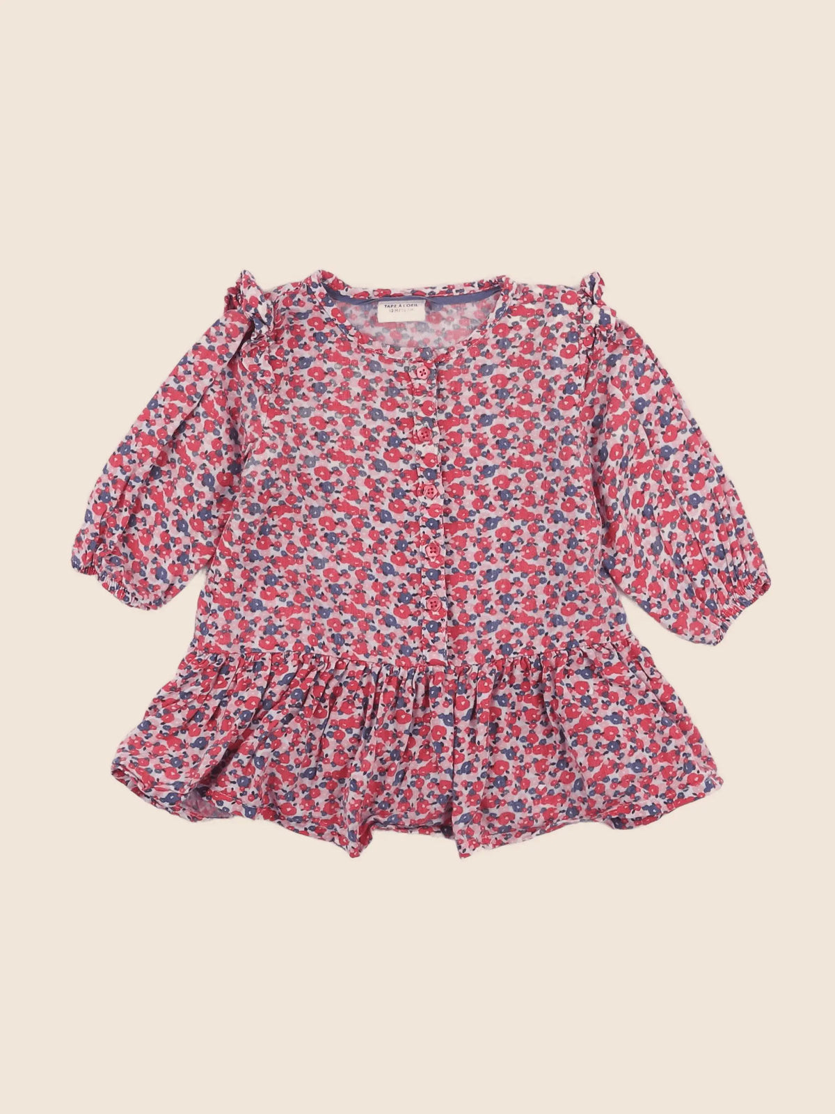 Tape à l'oeil - robe rose - 12 mois