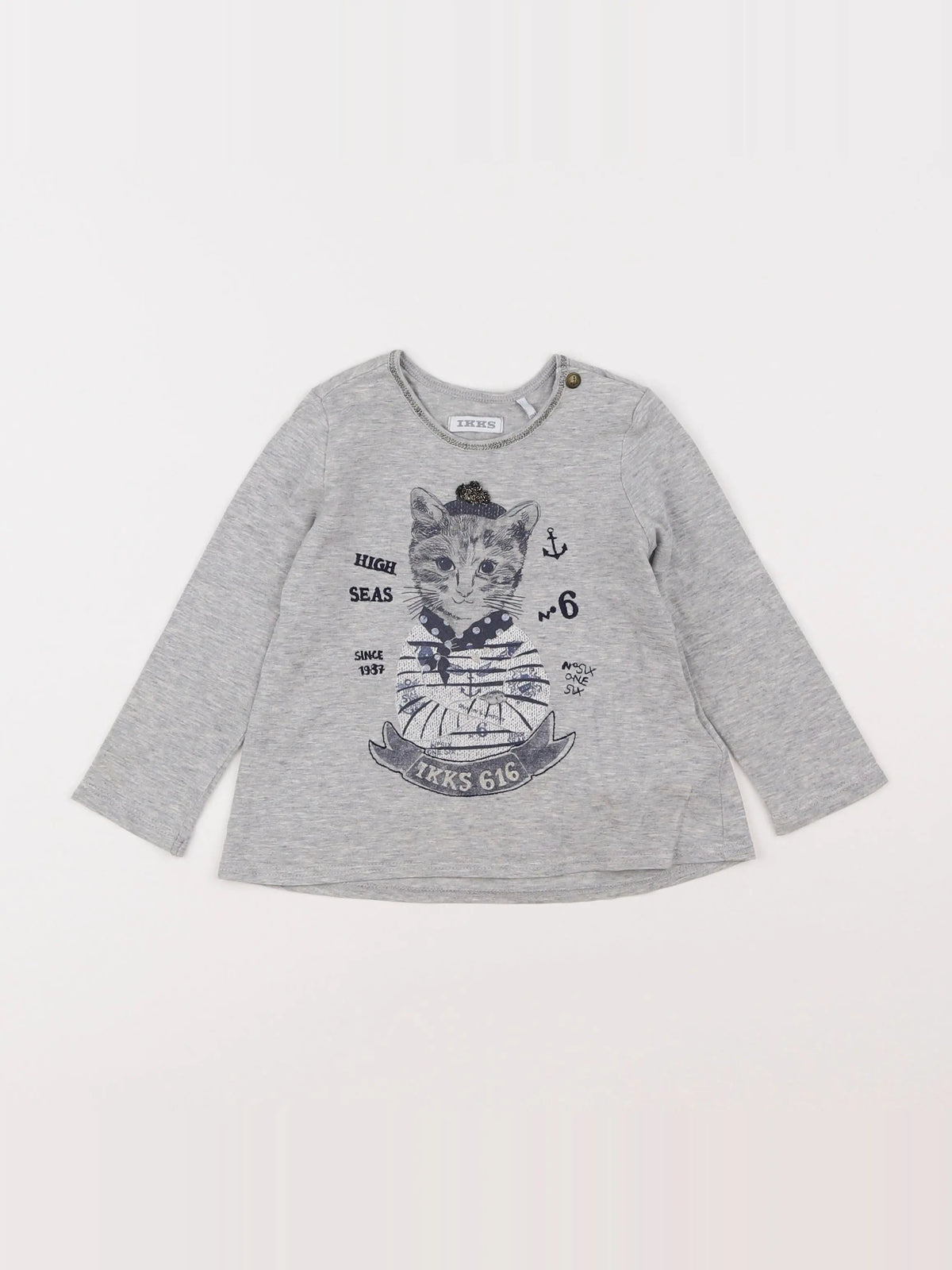IKKS - tee-shirt gris - 18 mois