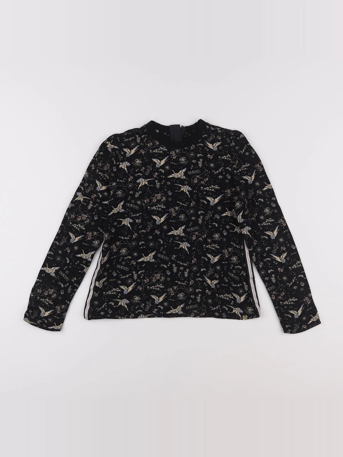 IKKS - blouse noir, beige - 8 ans