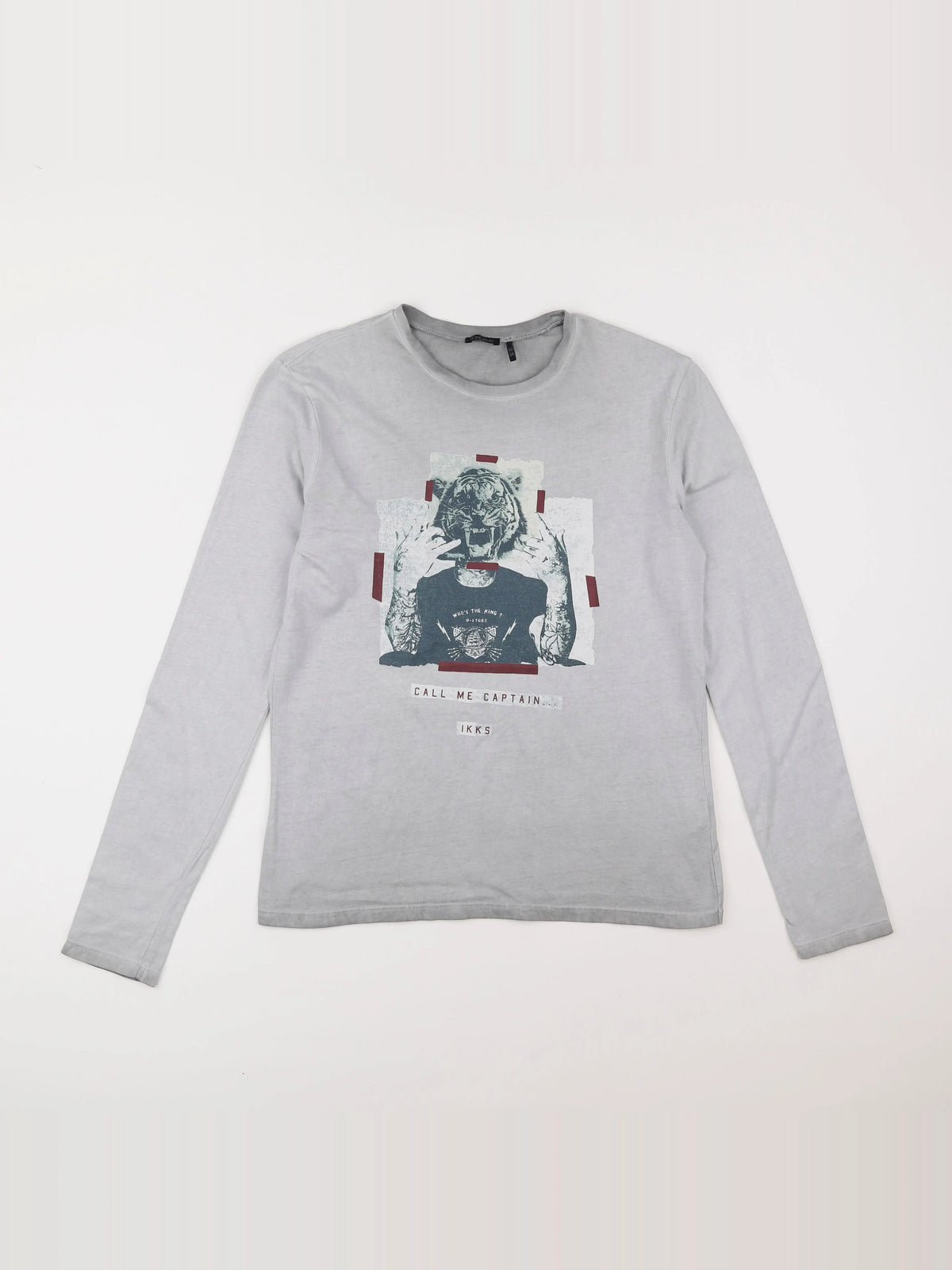 IKKS - tee-shirt gris - 14 ans