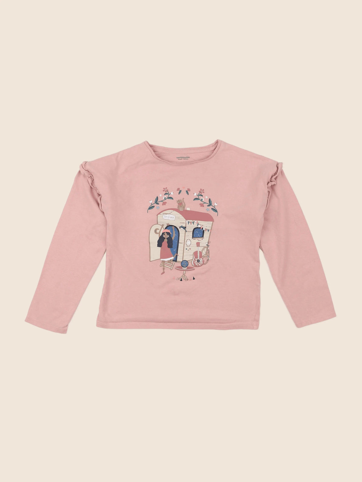Vertbaudet - tee-shirt rose - 8 ans