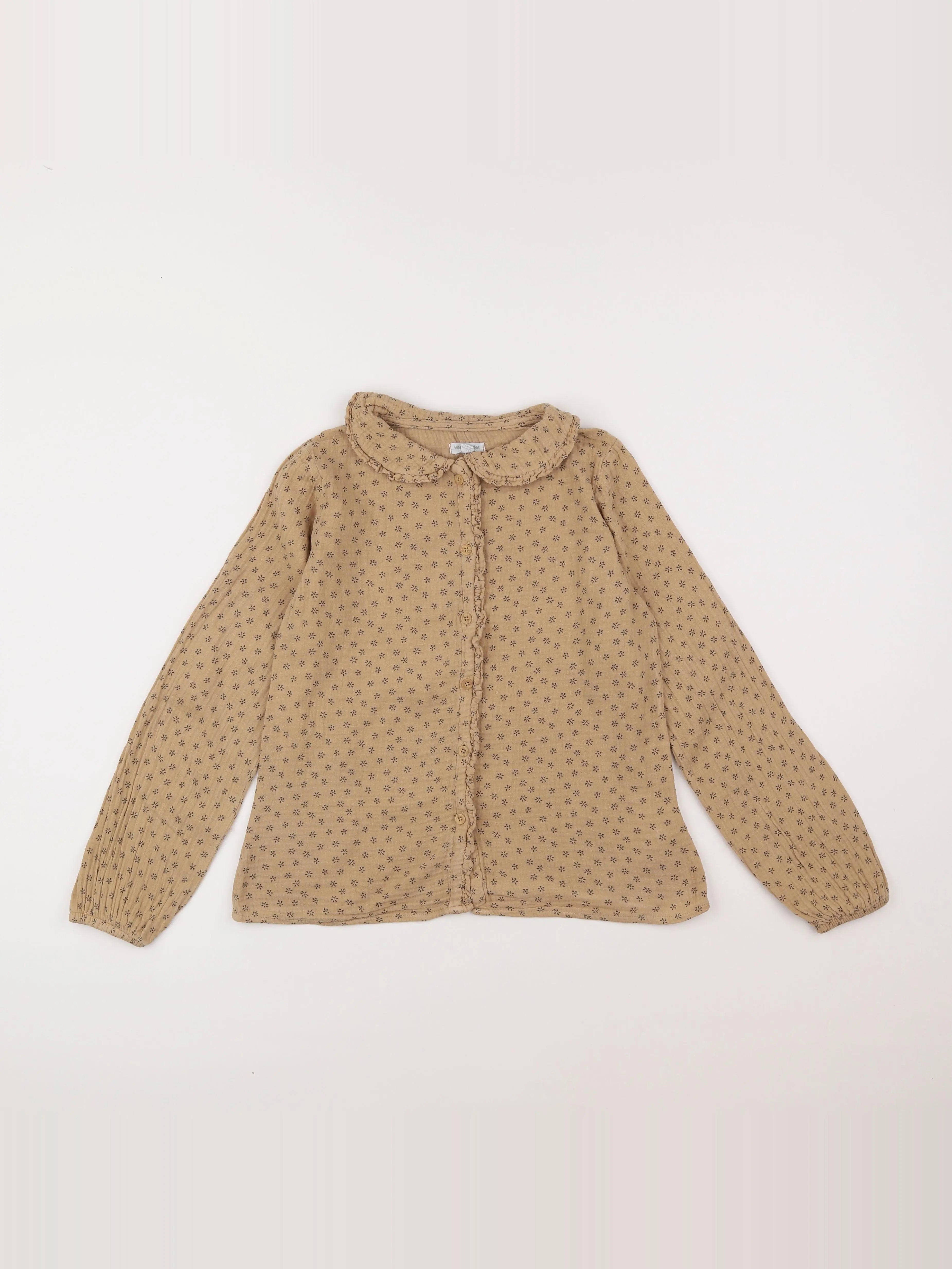Vertbaudet - chemise marron - 10 ans