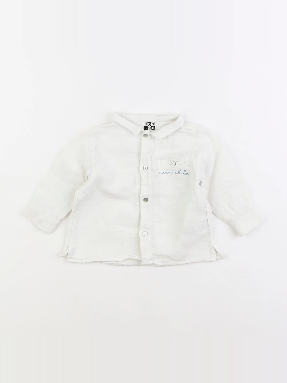 Bonton - chemise blanc - 6 mois