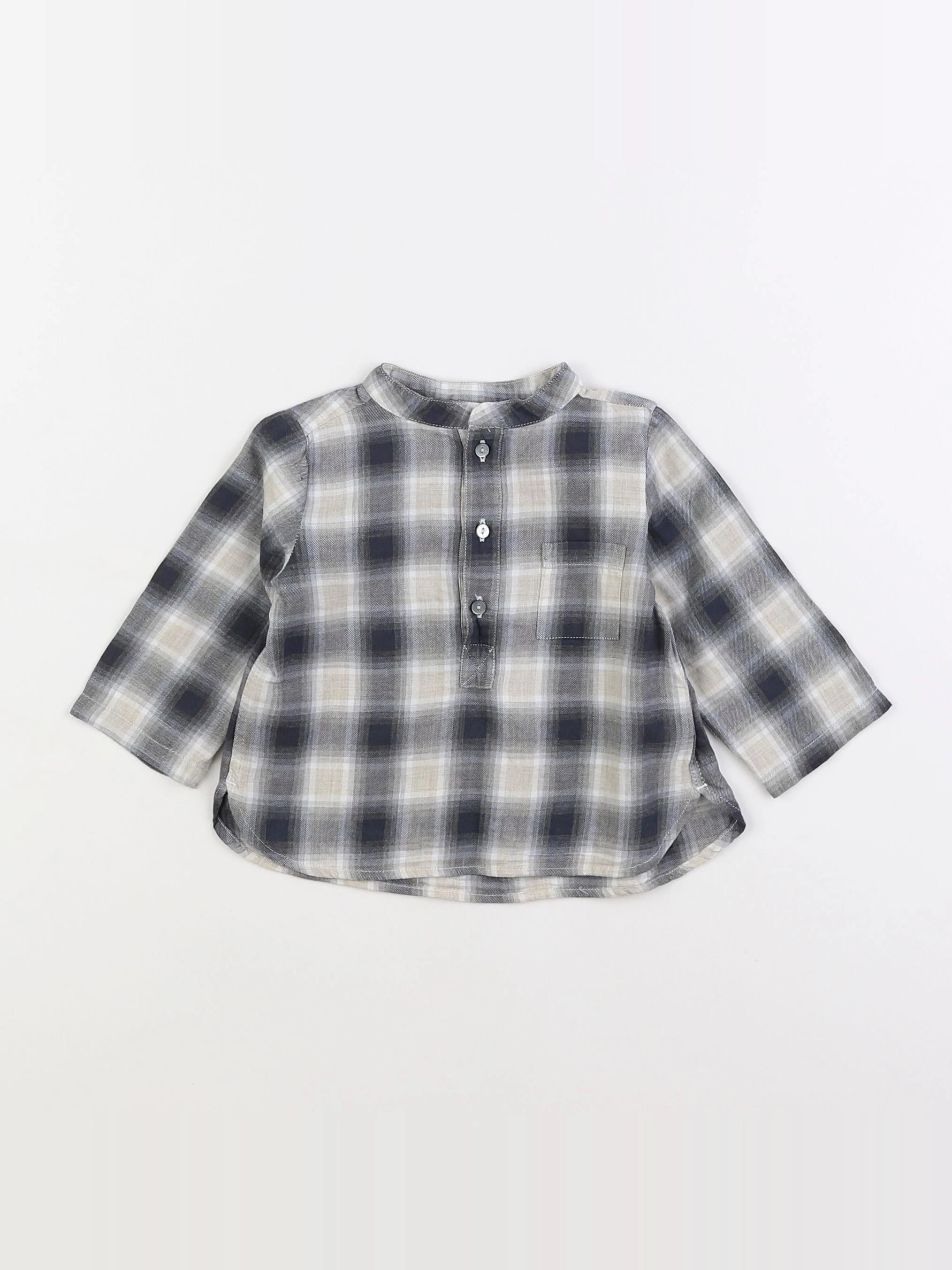 Bonton - chemise gris - 6 mois