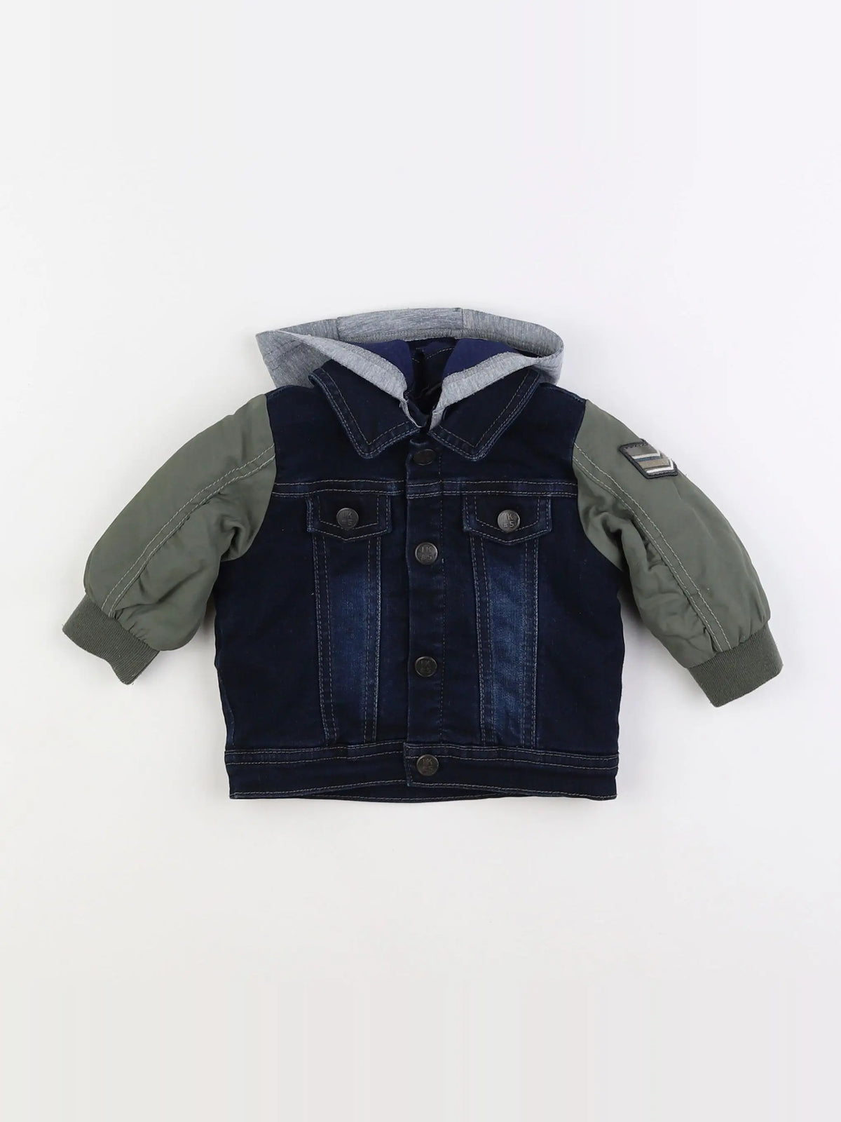 IKKS - veste imprimé au dos, doublé vert - 6 mois