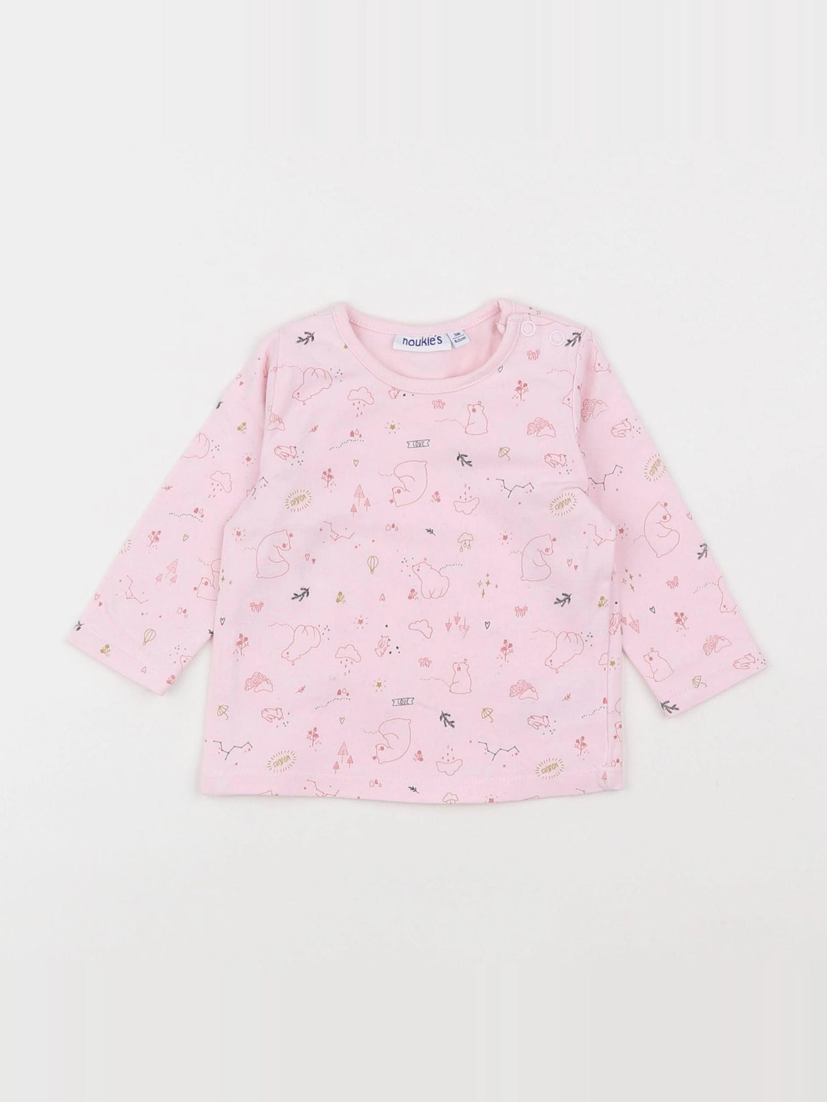 Noukie's - tee-shirt rose - 3 mois