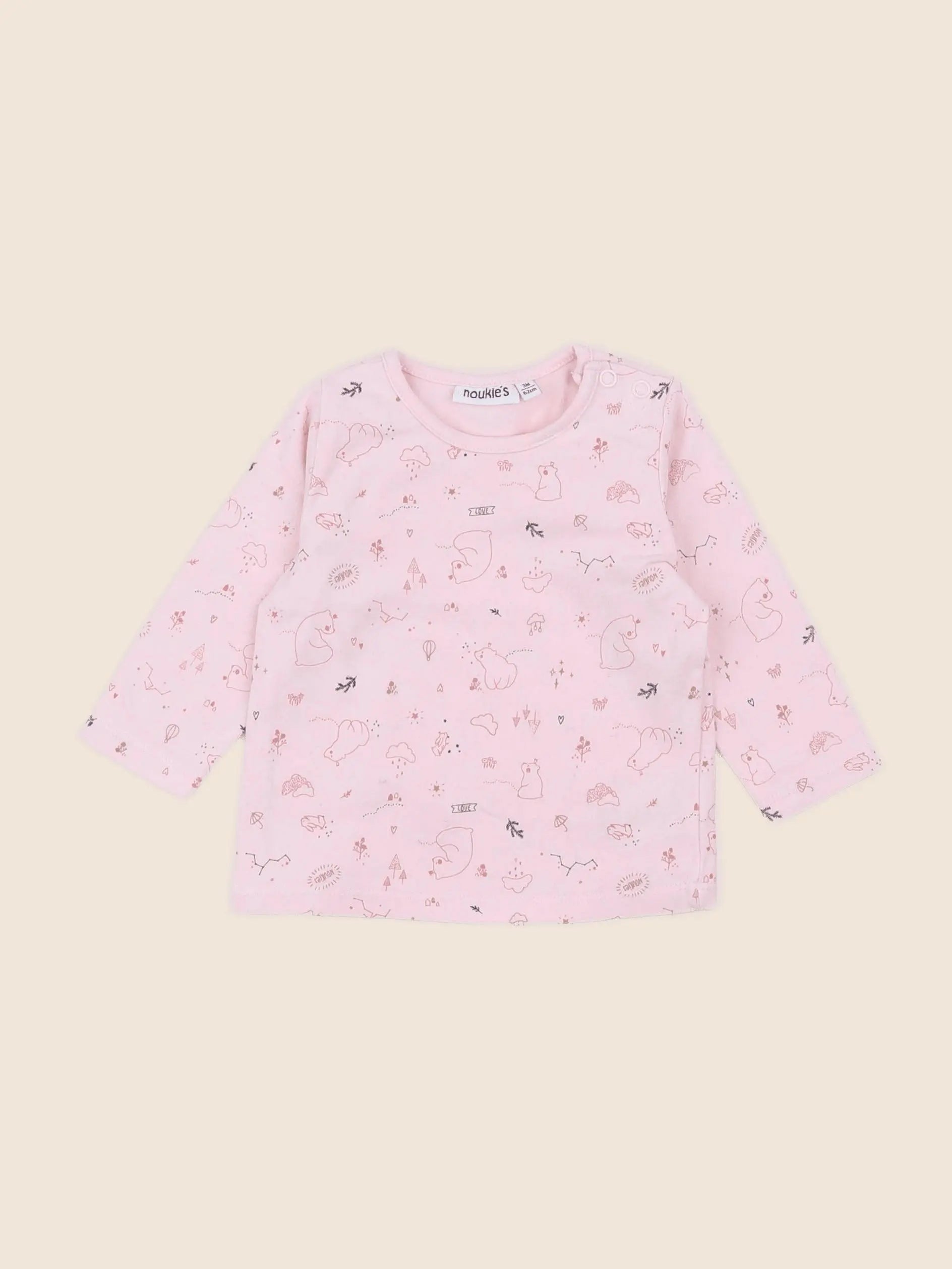 Noukie's - tee-shirt rose - 3 mois