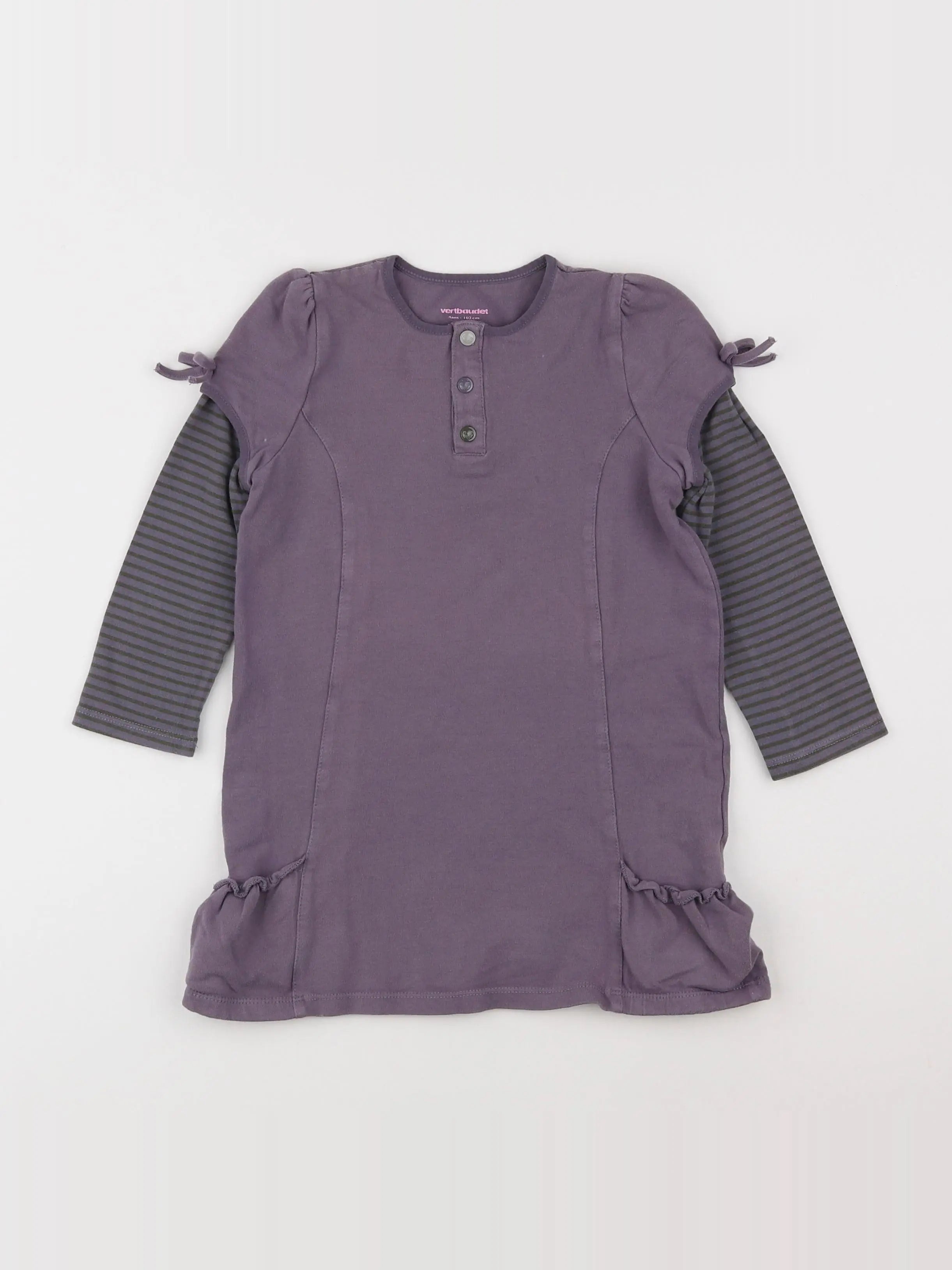 Vertbaudet - robe violet - 4 ans