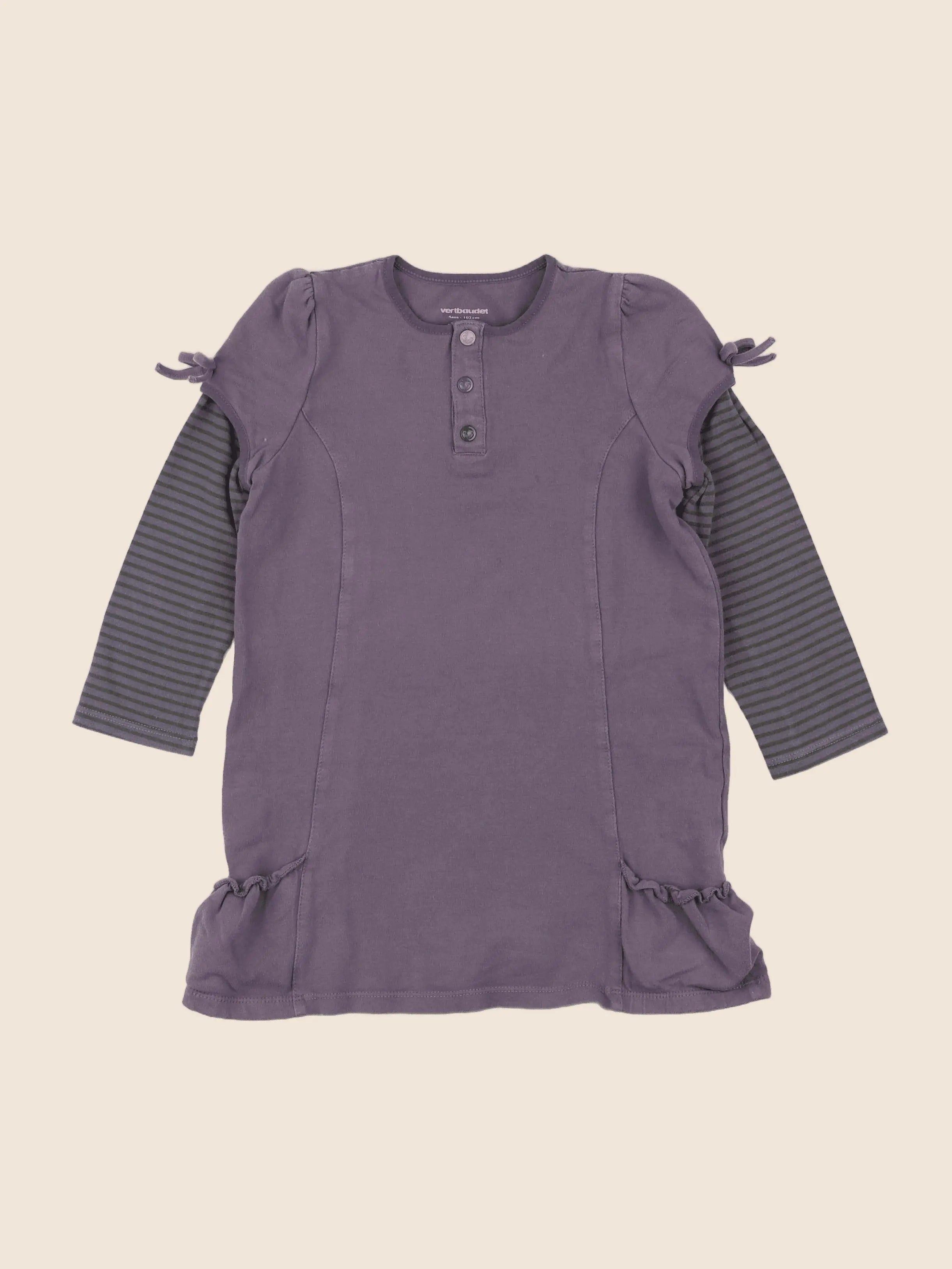 Vertbaudet - robe violet - 4 ans