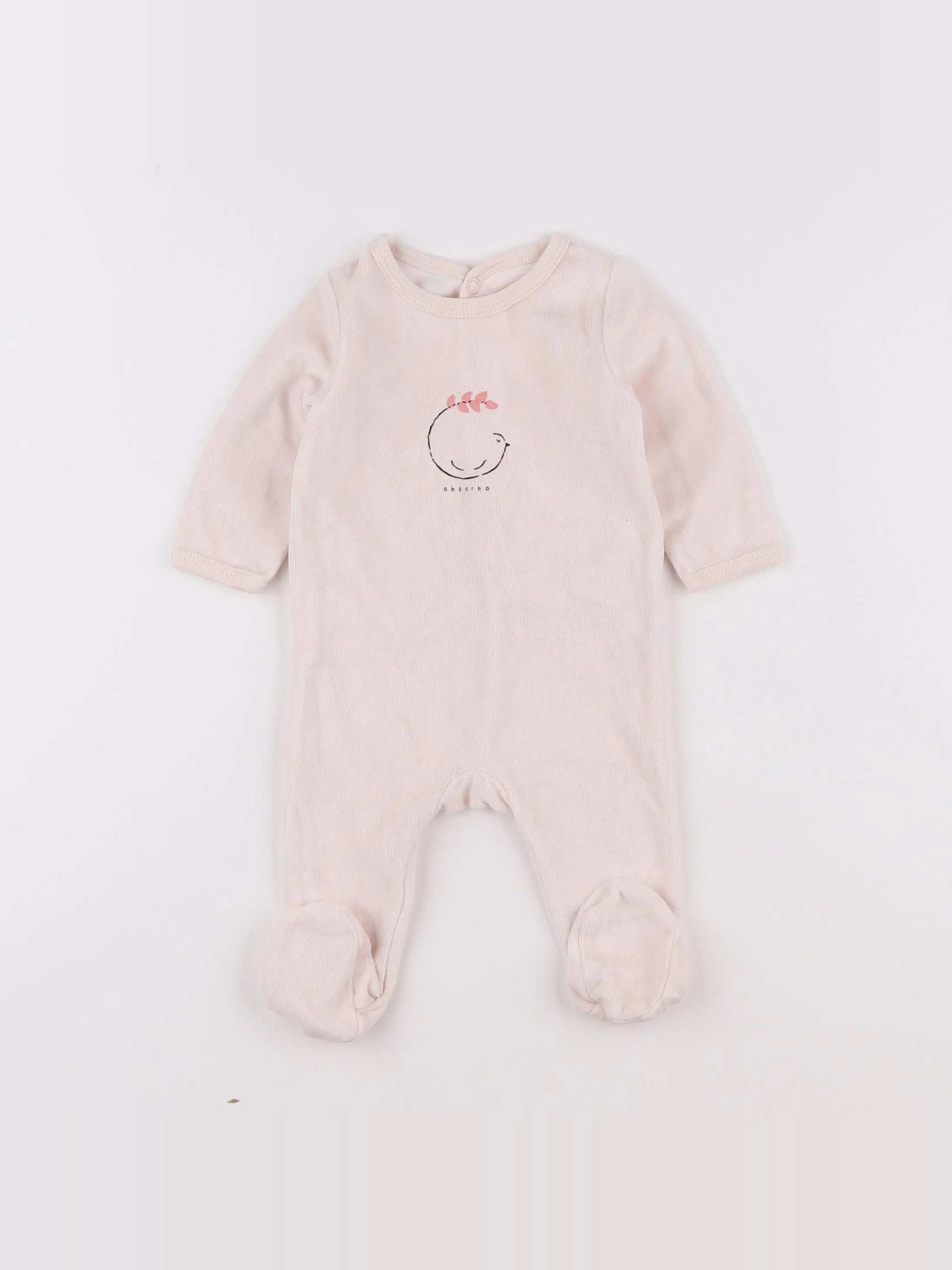 Absorba - pyjama velours rose - 3 mois
