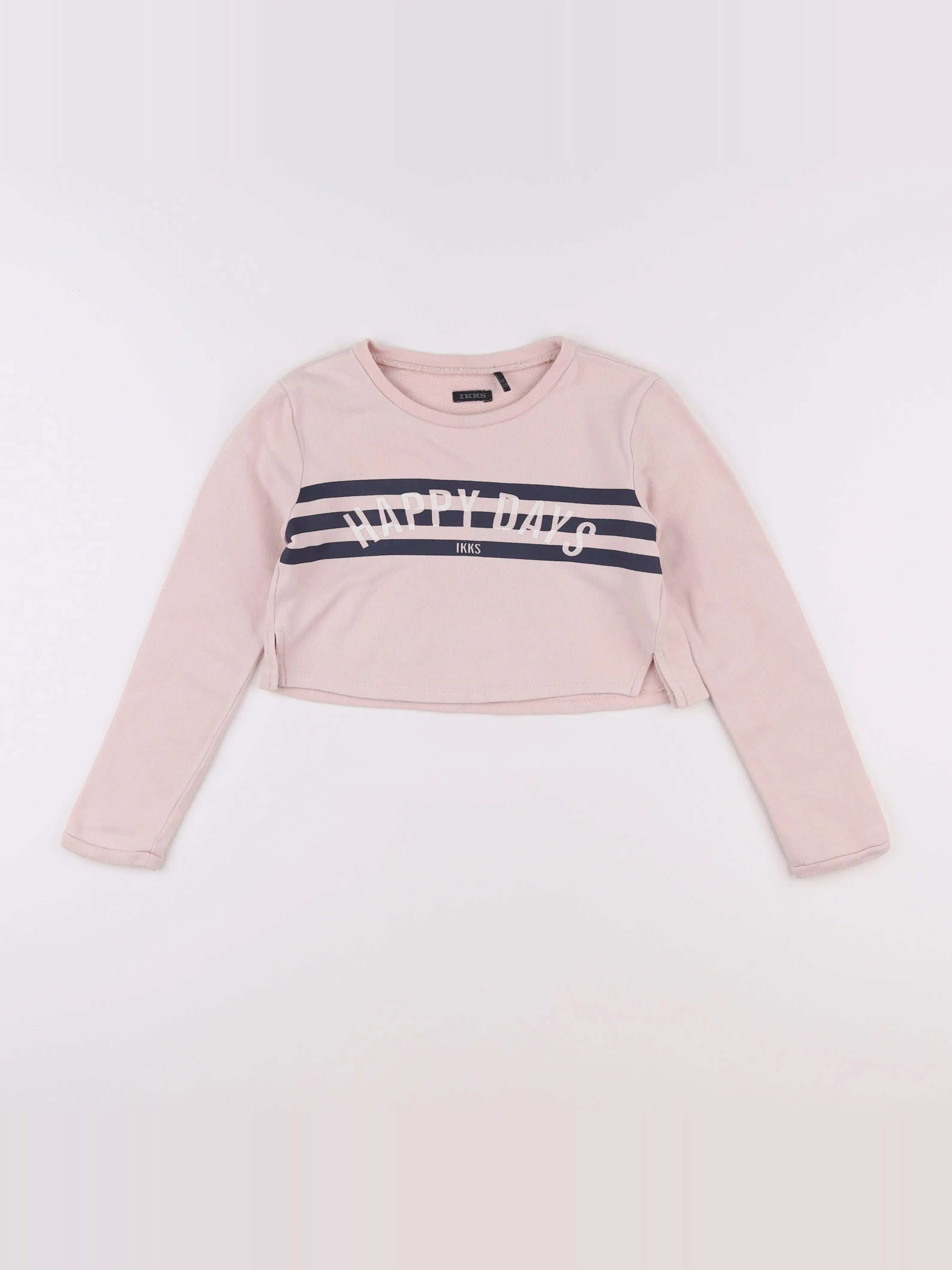 IKKS - sweat court rose - 8 ans