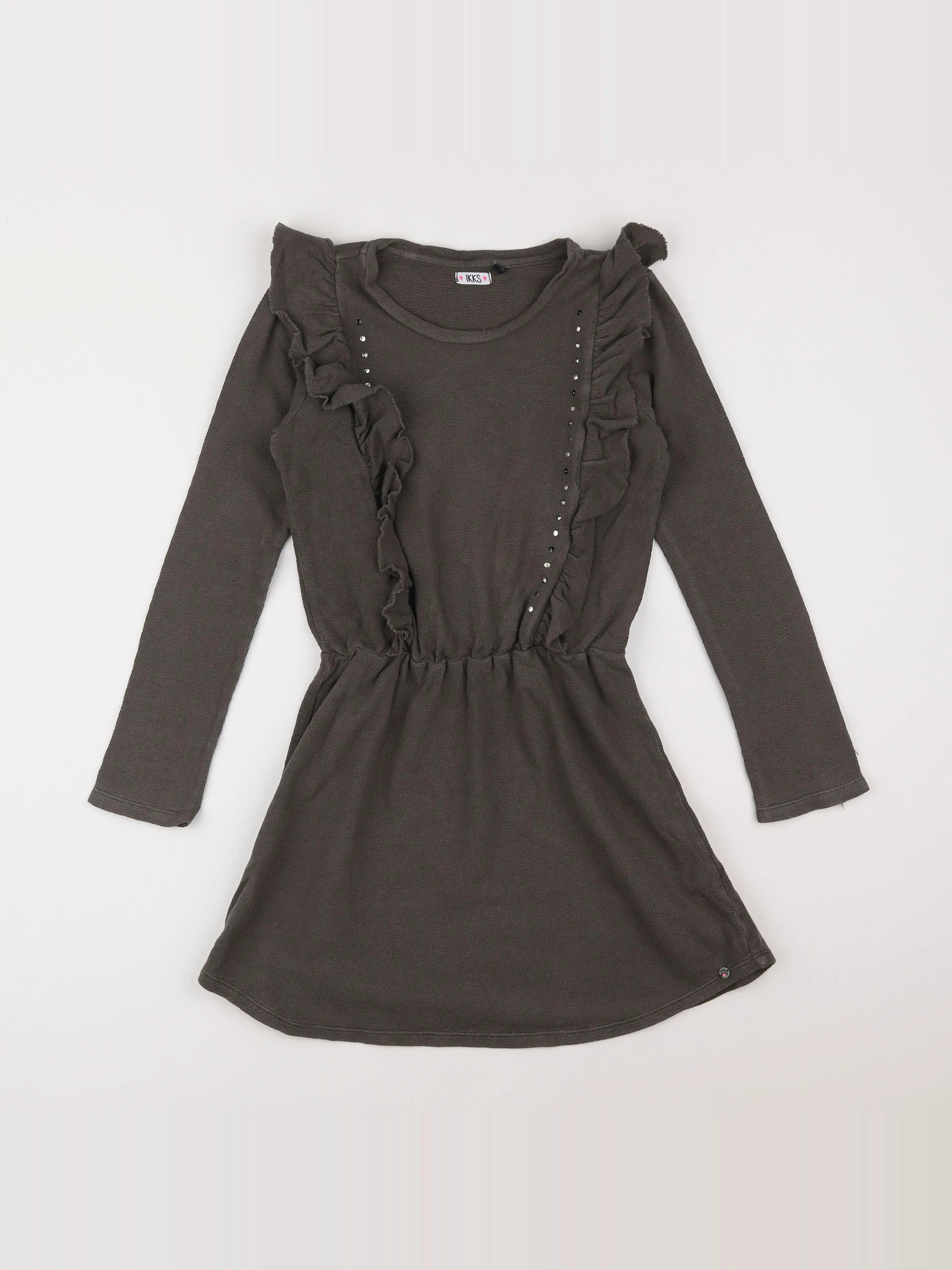 IKKS - robe gris - 10 ans