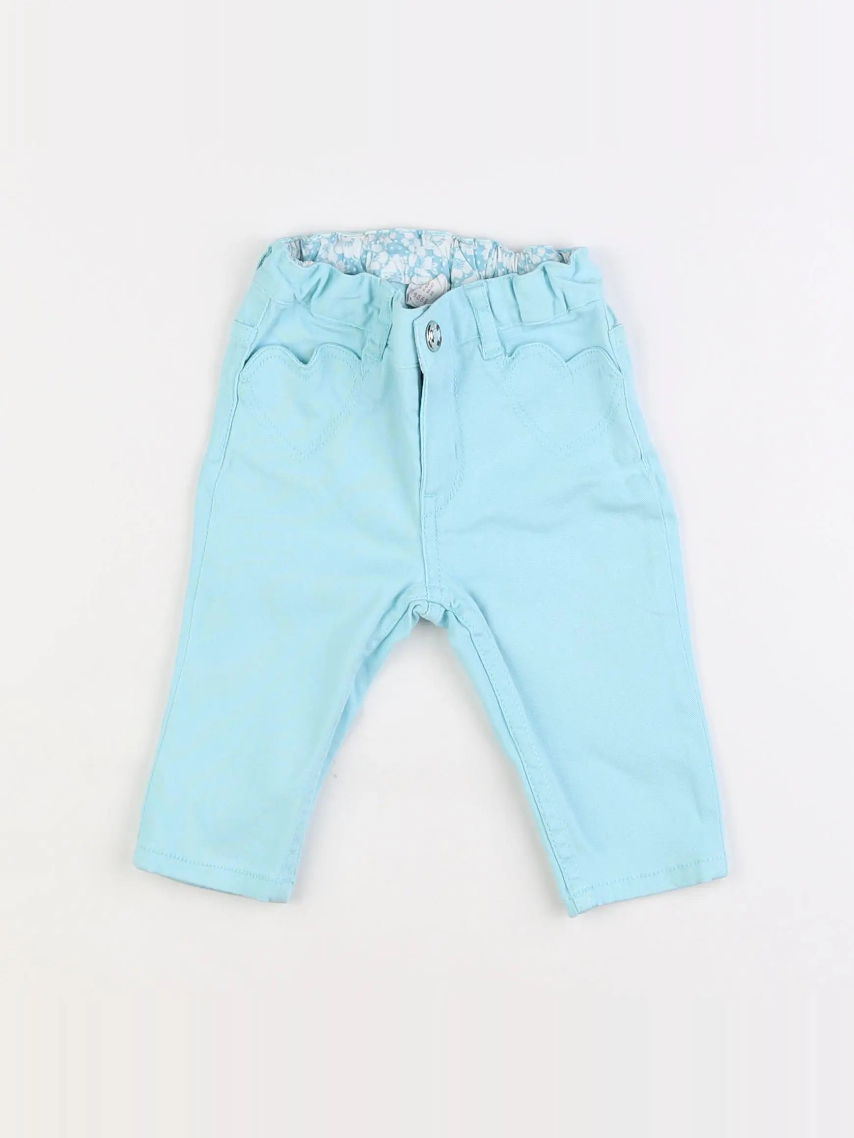 H&M - pantalon bleu - 3/6 mois