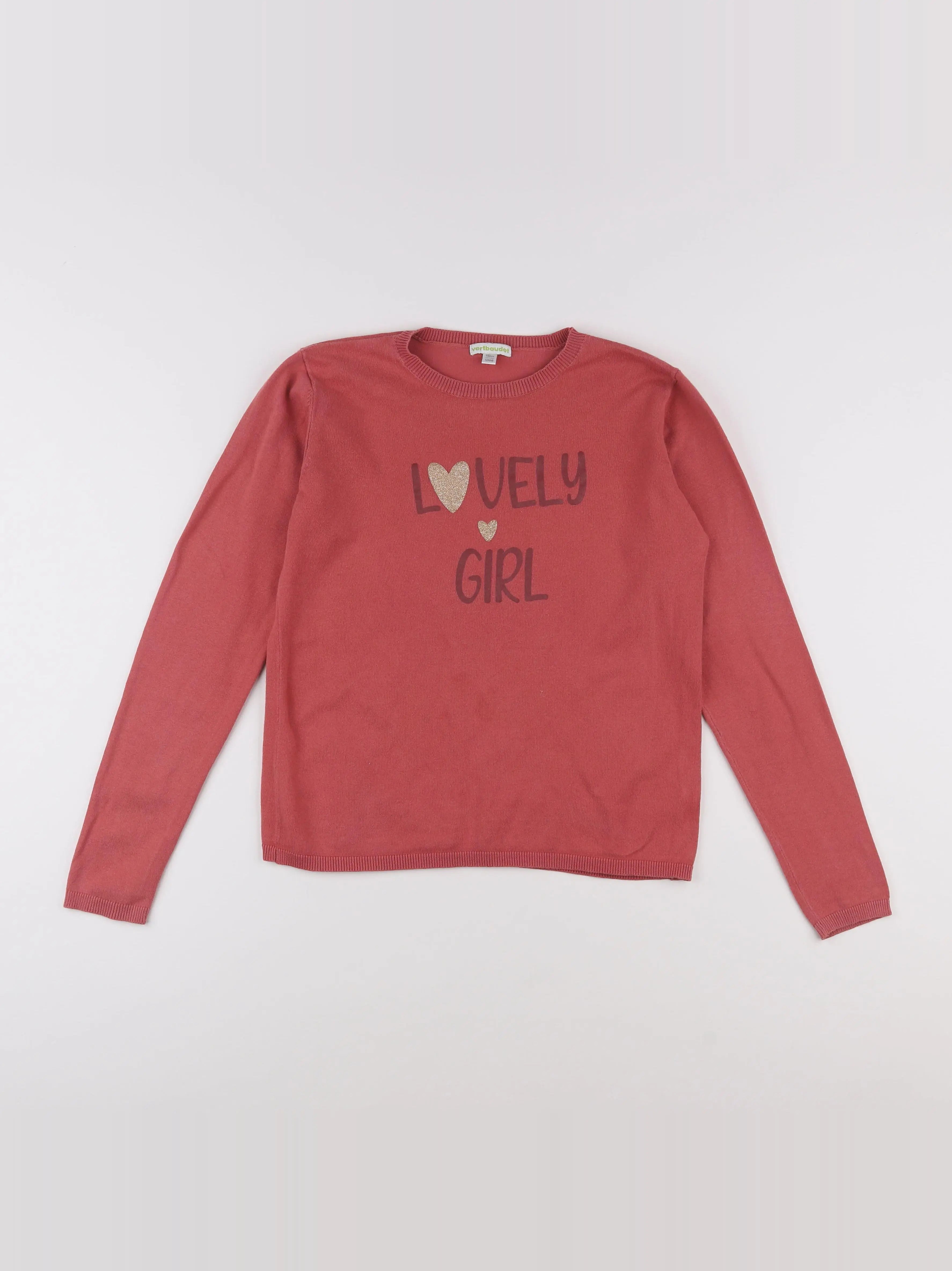 Vertbaudet - pull rose - 12 ans