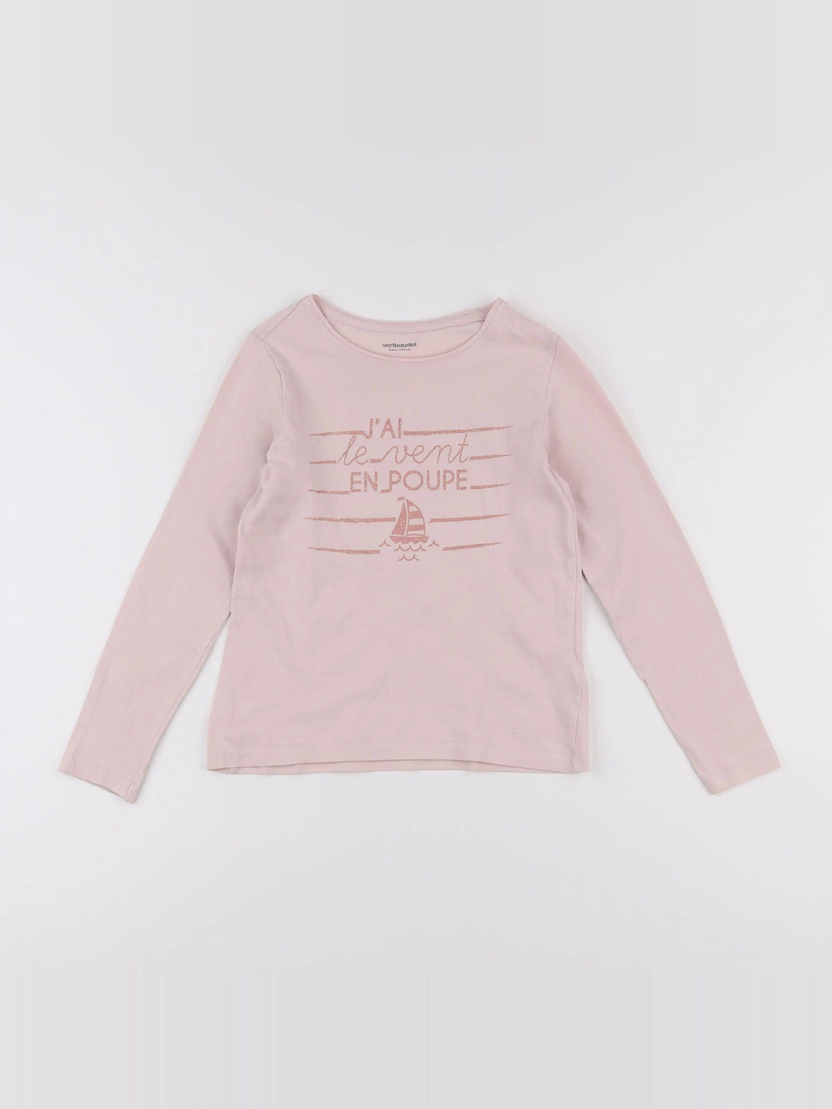 Vertbaudet - tee-shirt rose - 8 ans