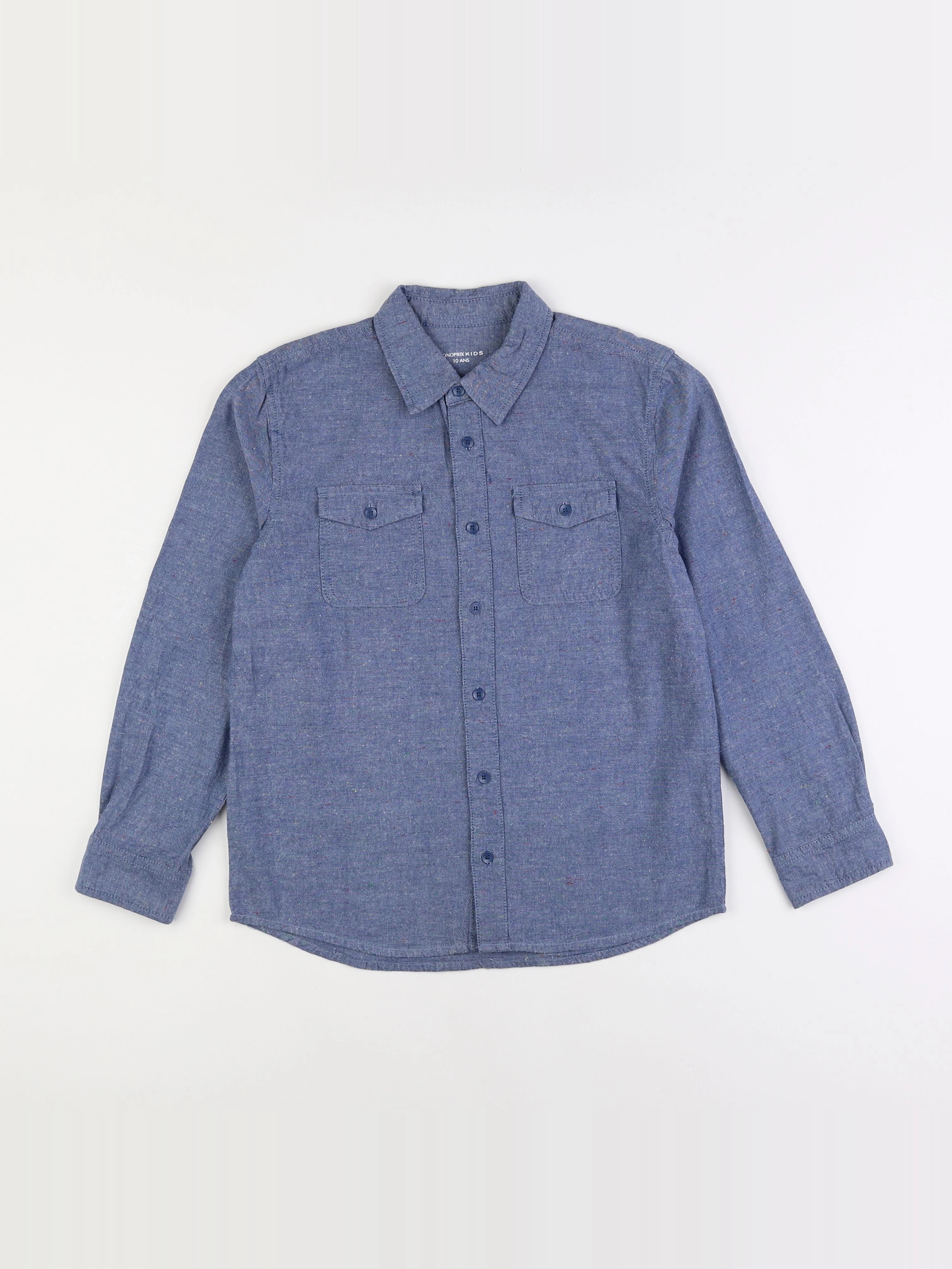 Monoprix - chemise bleu - 10 ans