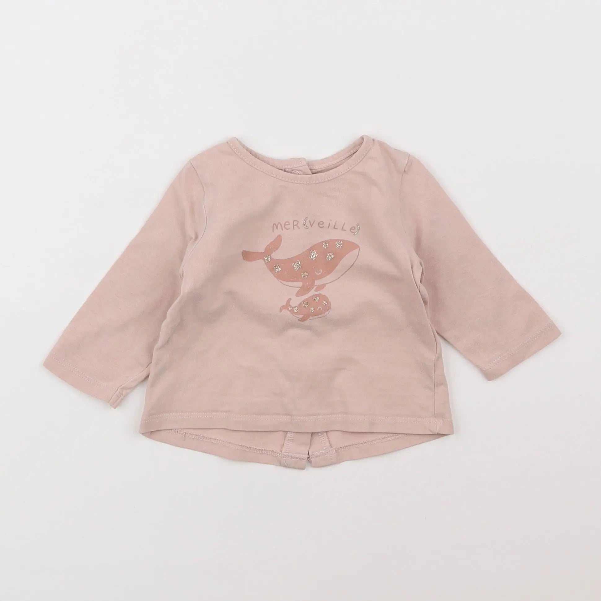 Vertbaudet - tee-shirt rose - 3 mois