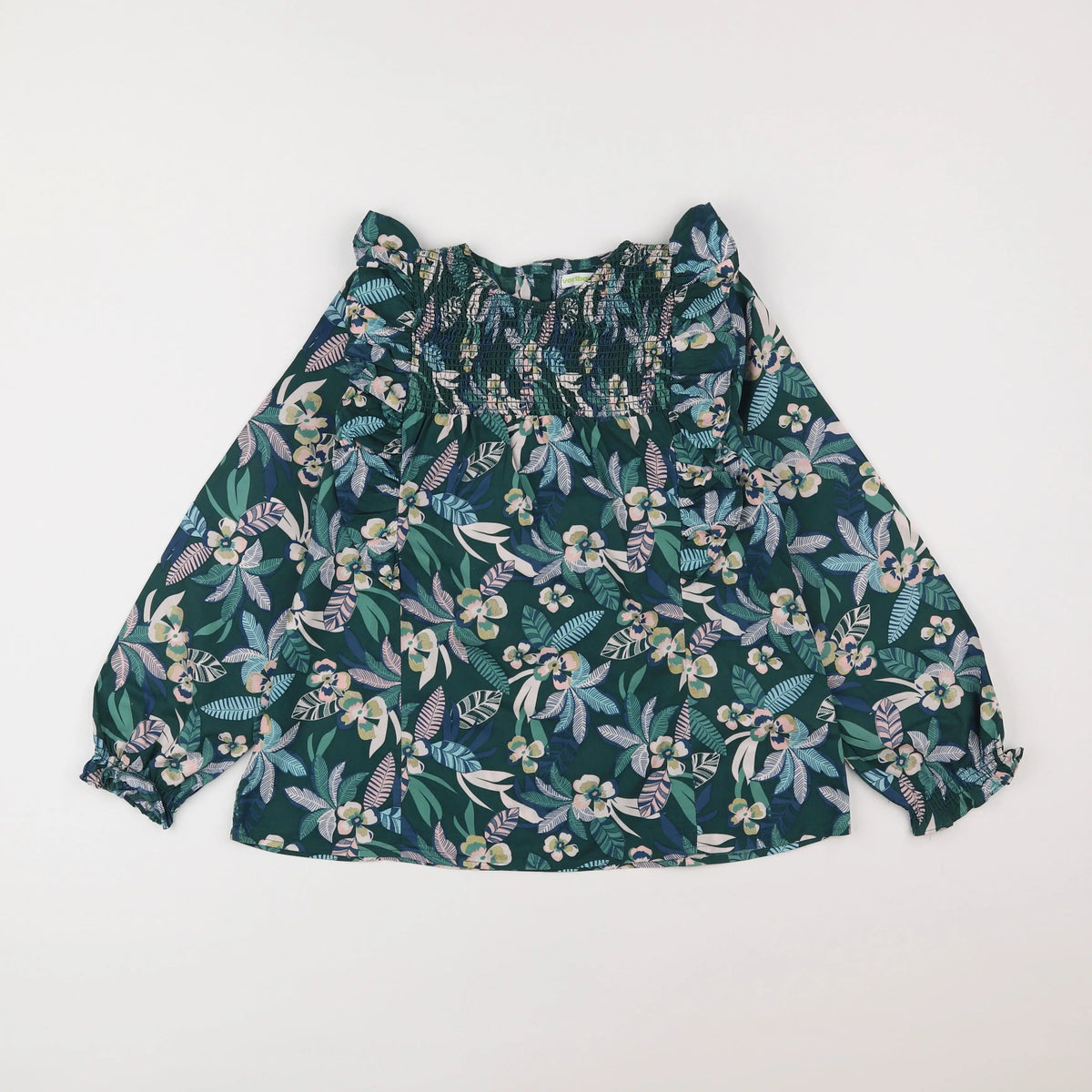 Vertbaudet - blouse vert - 10 ans