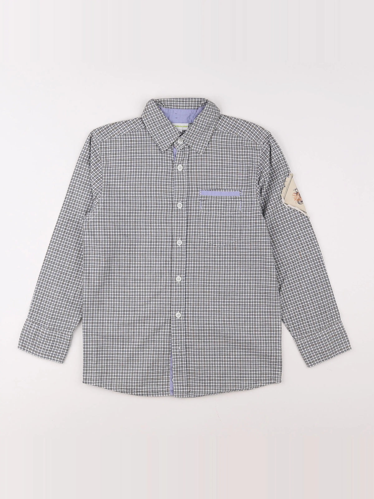 Vertbaudet - chemise gris - 8 ans