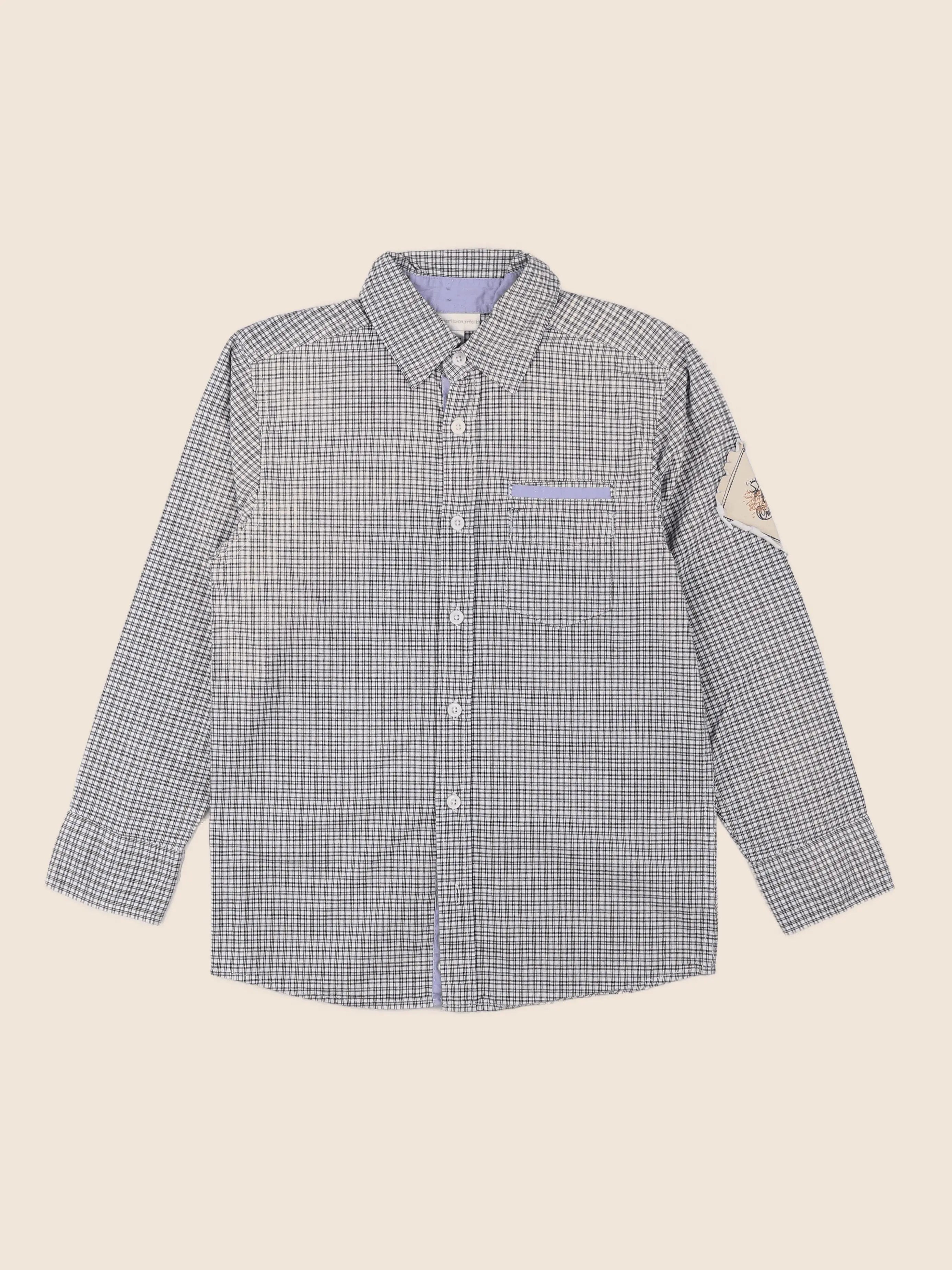 Vertbaudet - chemise gris - 8 ans