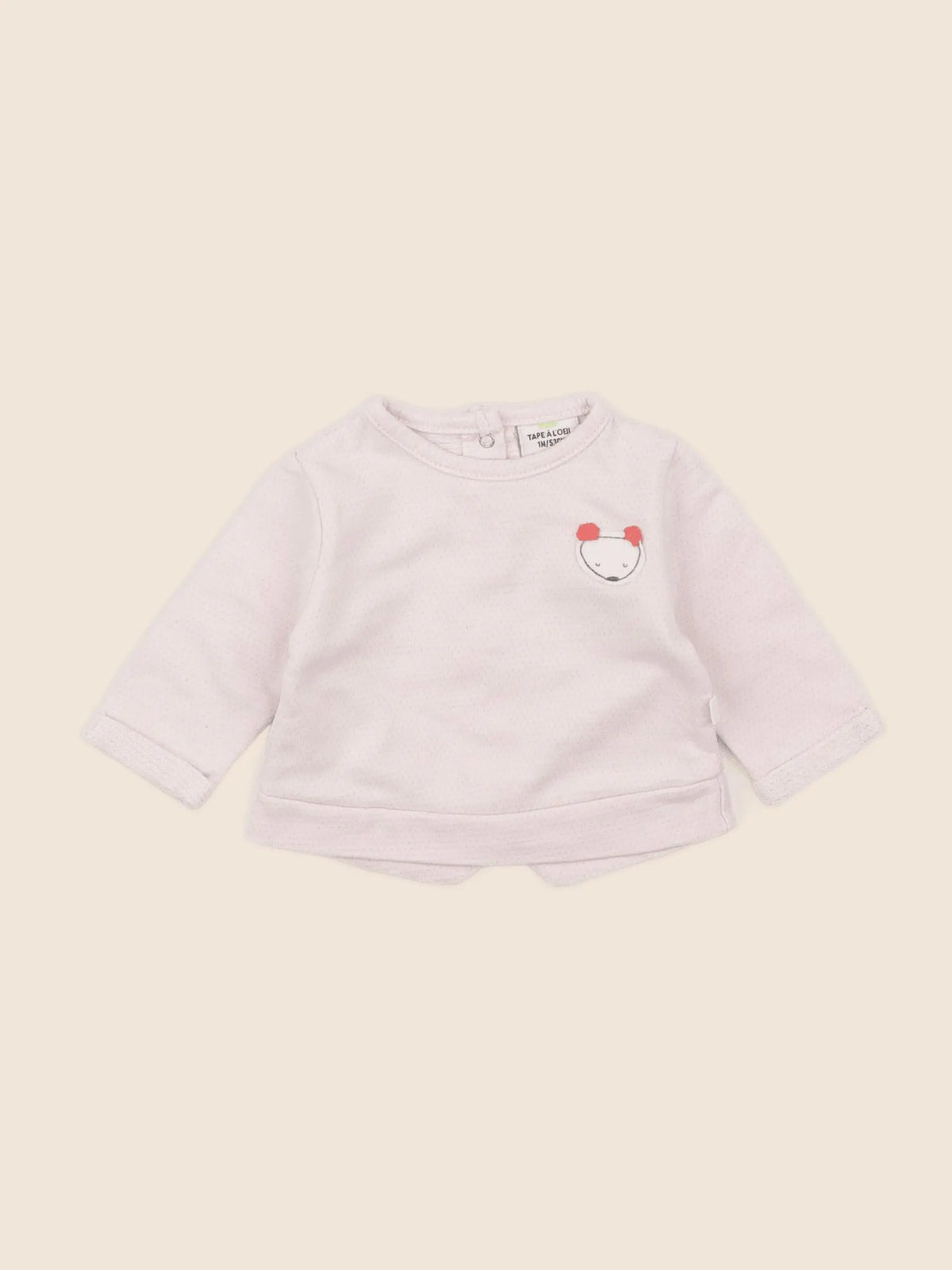 Tape à l'oeil - sweat rose - 1 mois