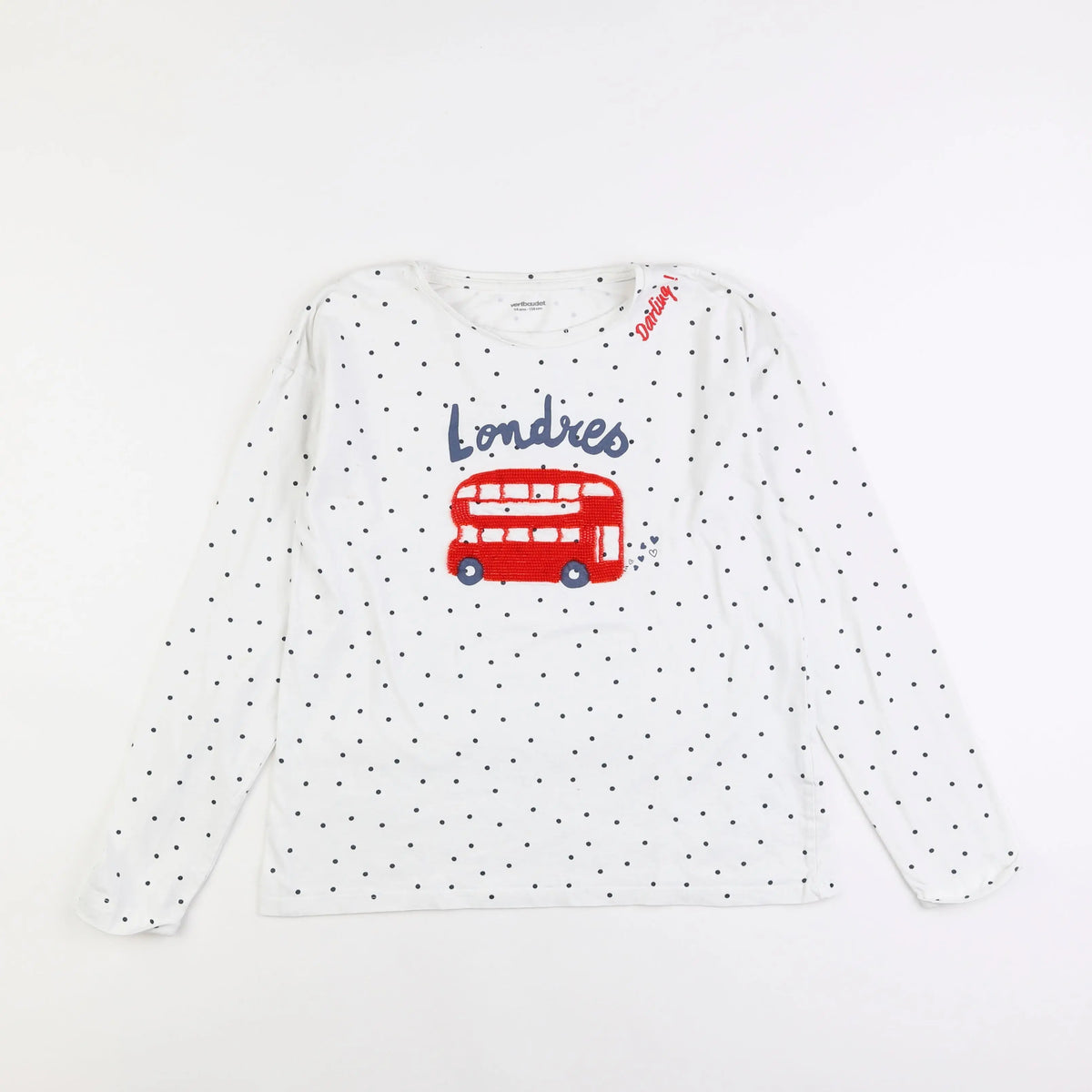 Vertbaudet - tee-shirt blanc - 14 ans