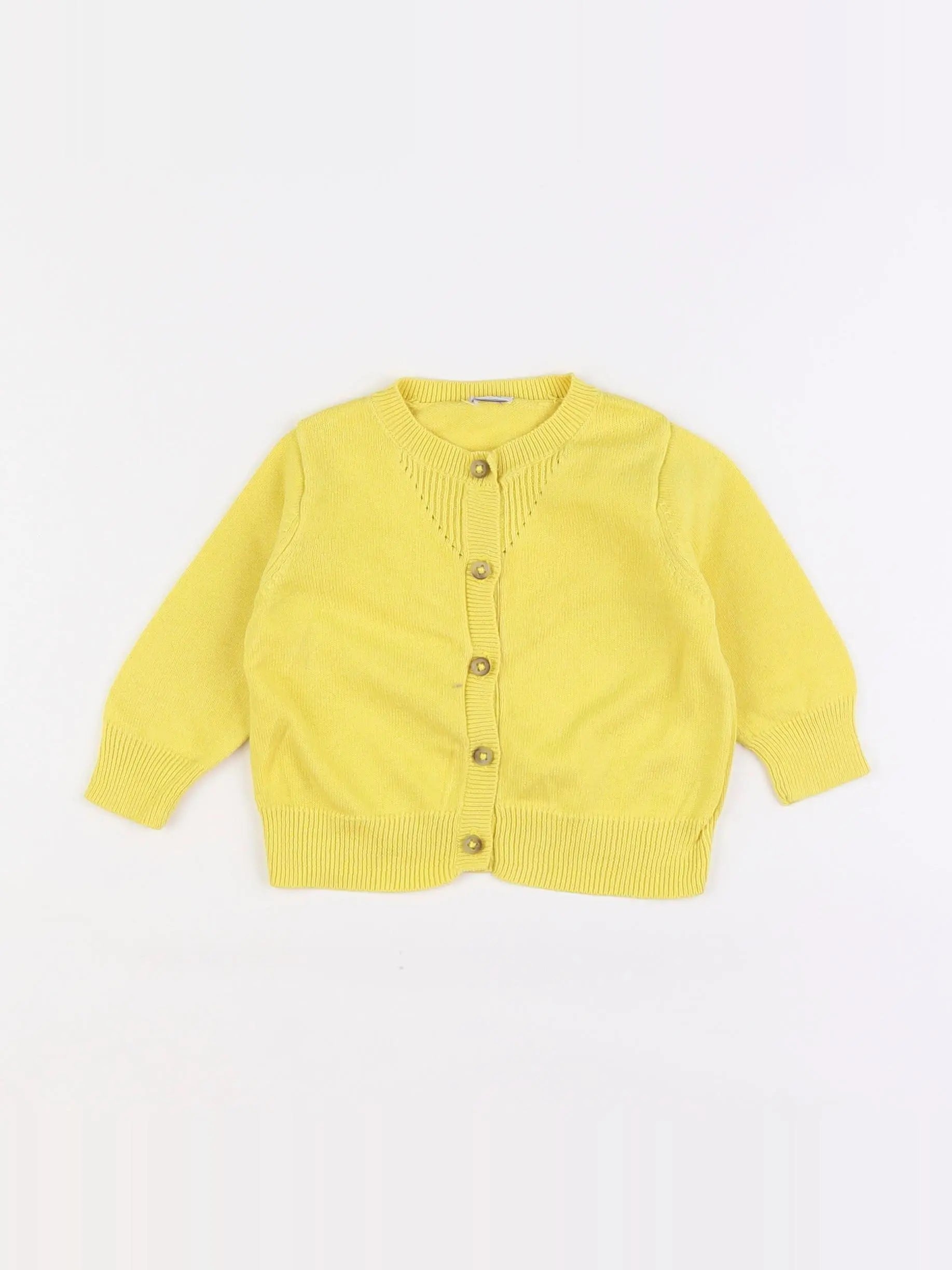 Petit Bateau - gilet jaune - 6 mois