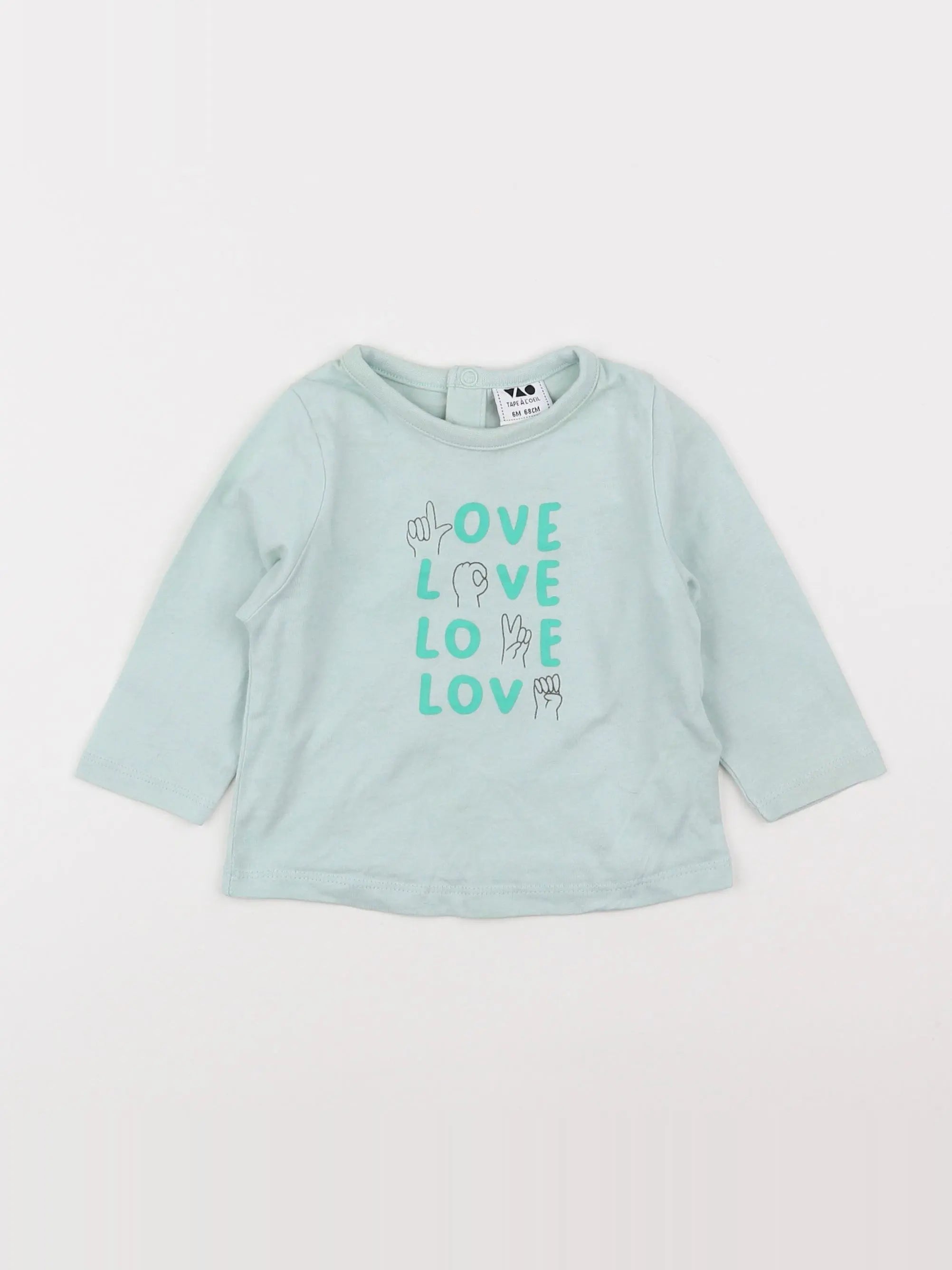 Tape à l'oeil - tee-shirt vert - 6 mois
