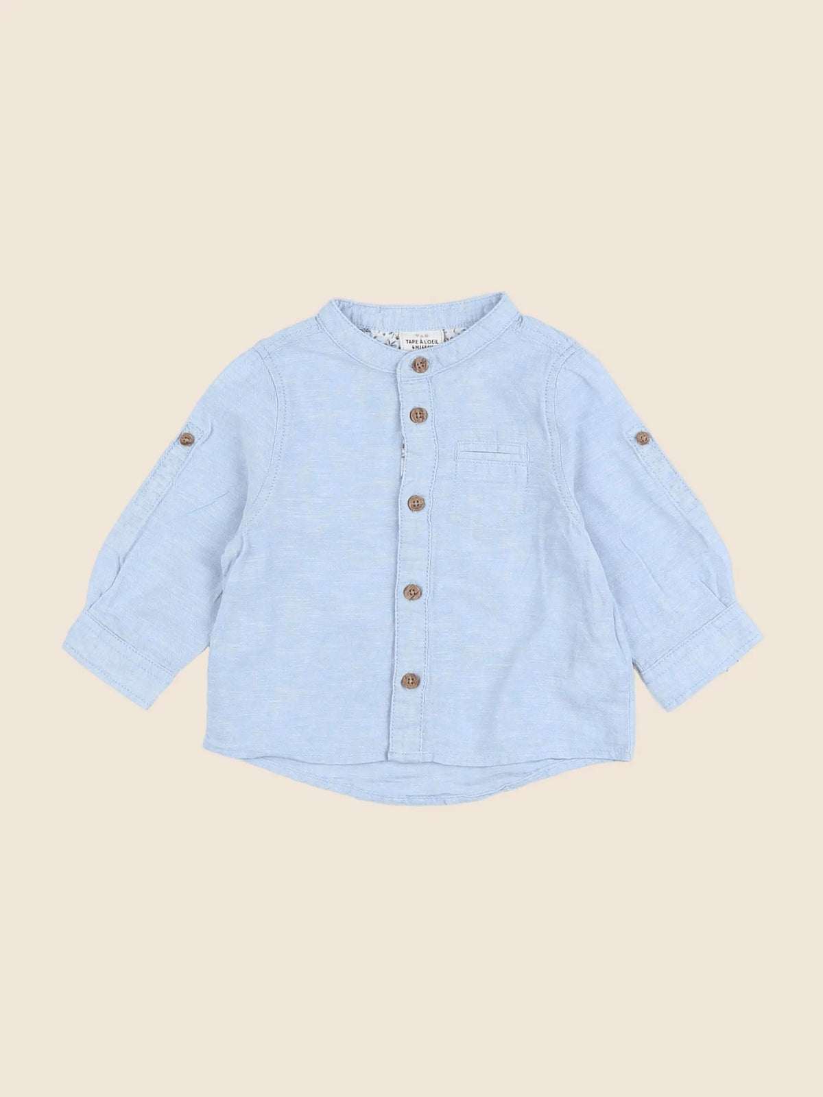 Tape à l'oeil - chemise bleu - 6 mois