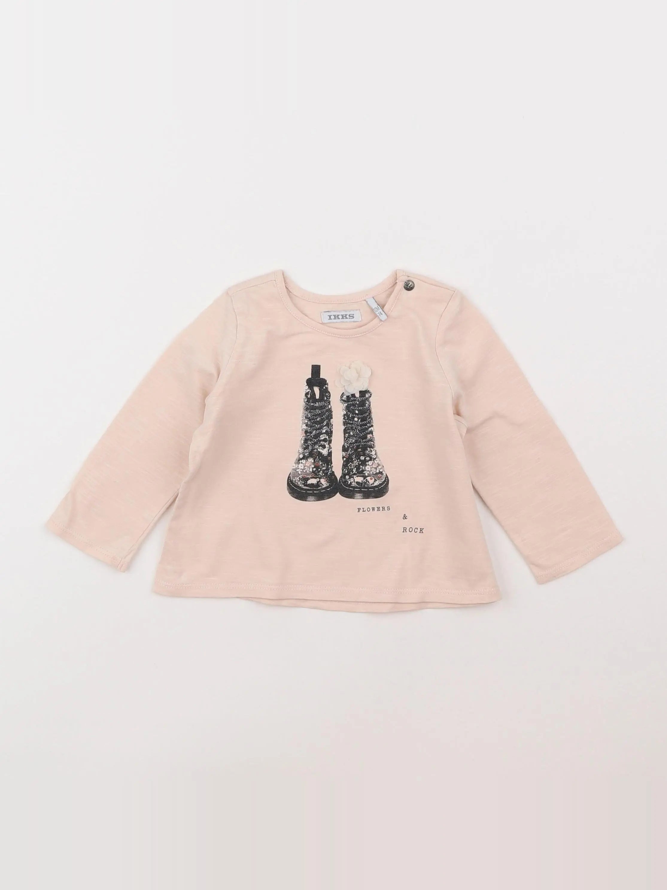 IKKS - tee-shirt rose - 12 mois