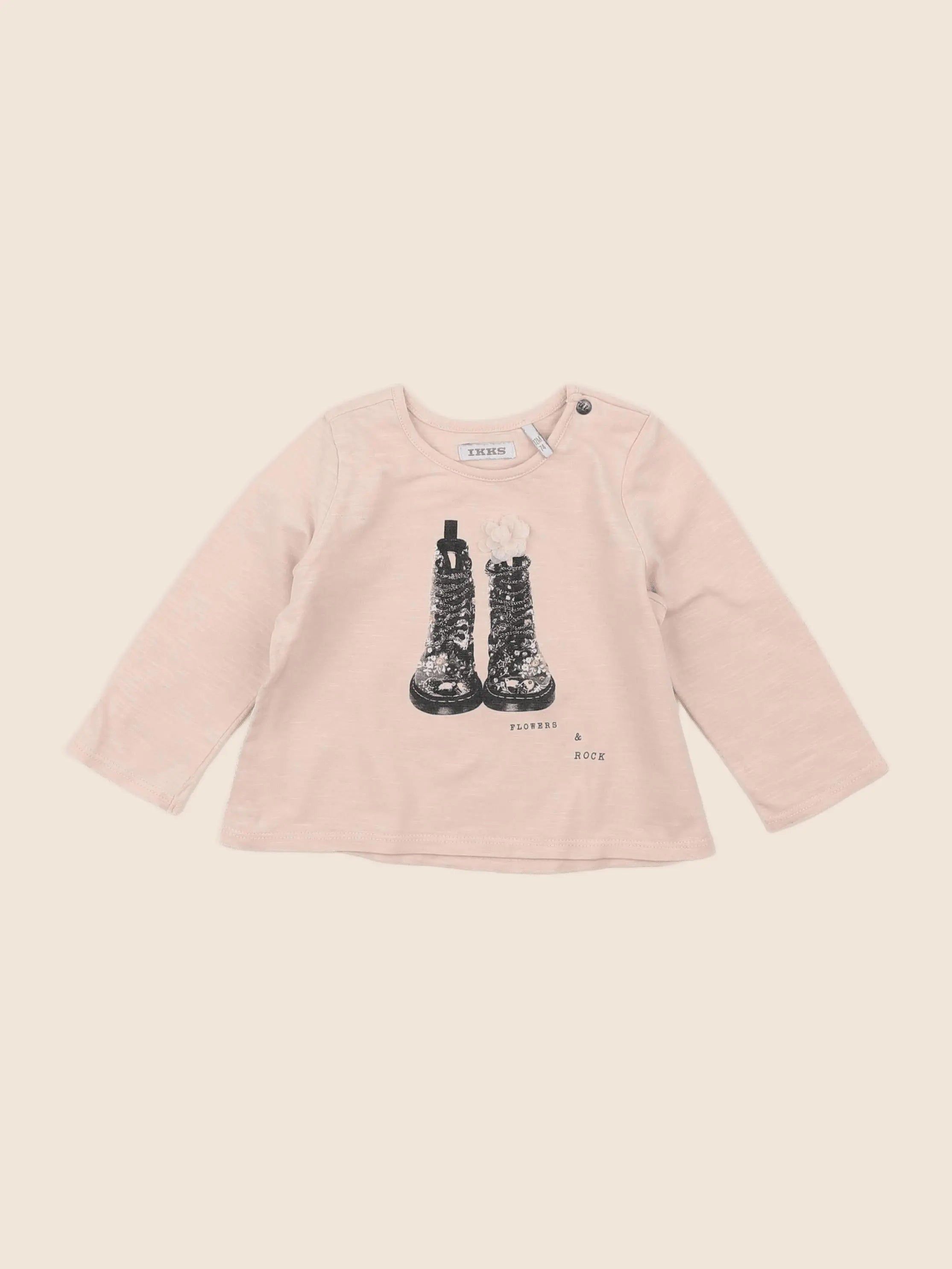IKKS - tee-shirt rose - 12 mois