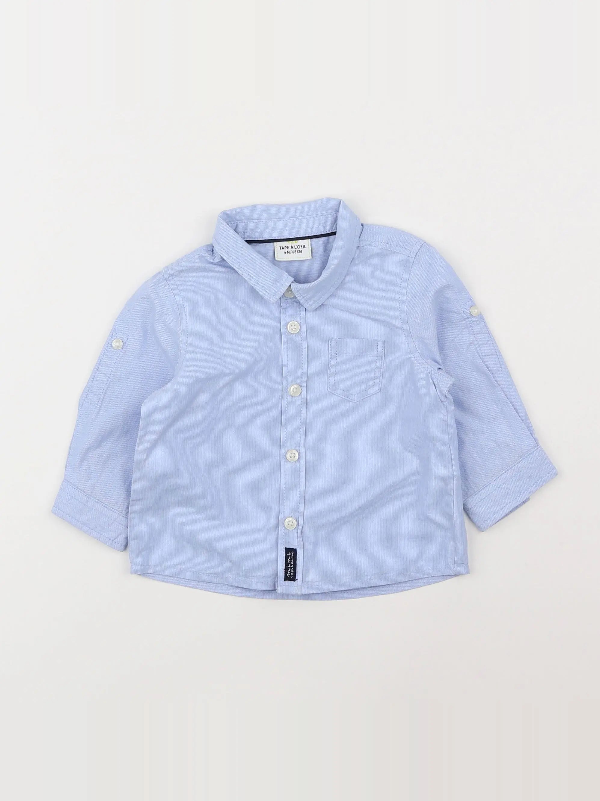 Tape à l'oeil - chemise bleu - 6 mois