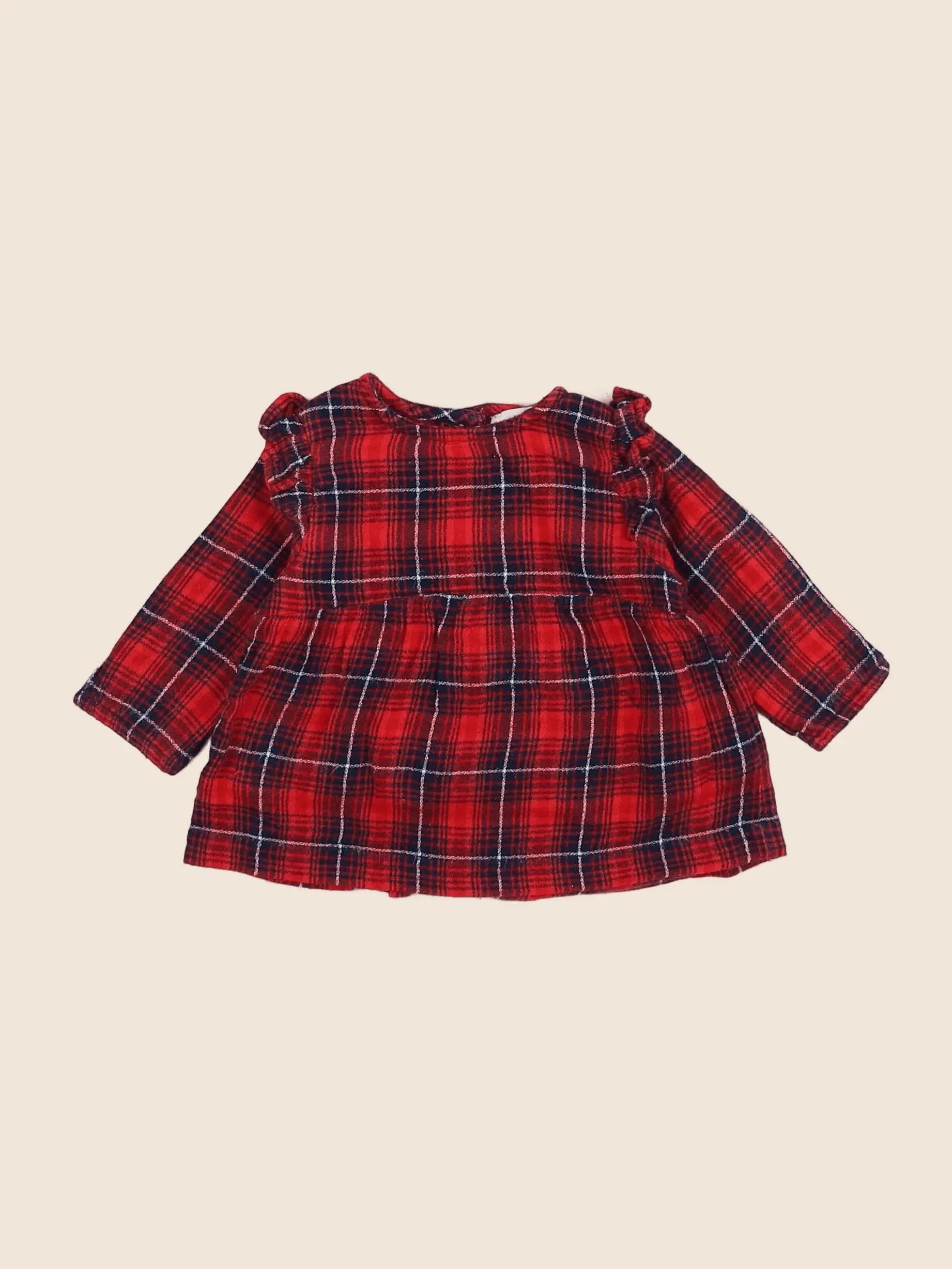 Vertbaudet - blouse rouge - 3 mois