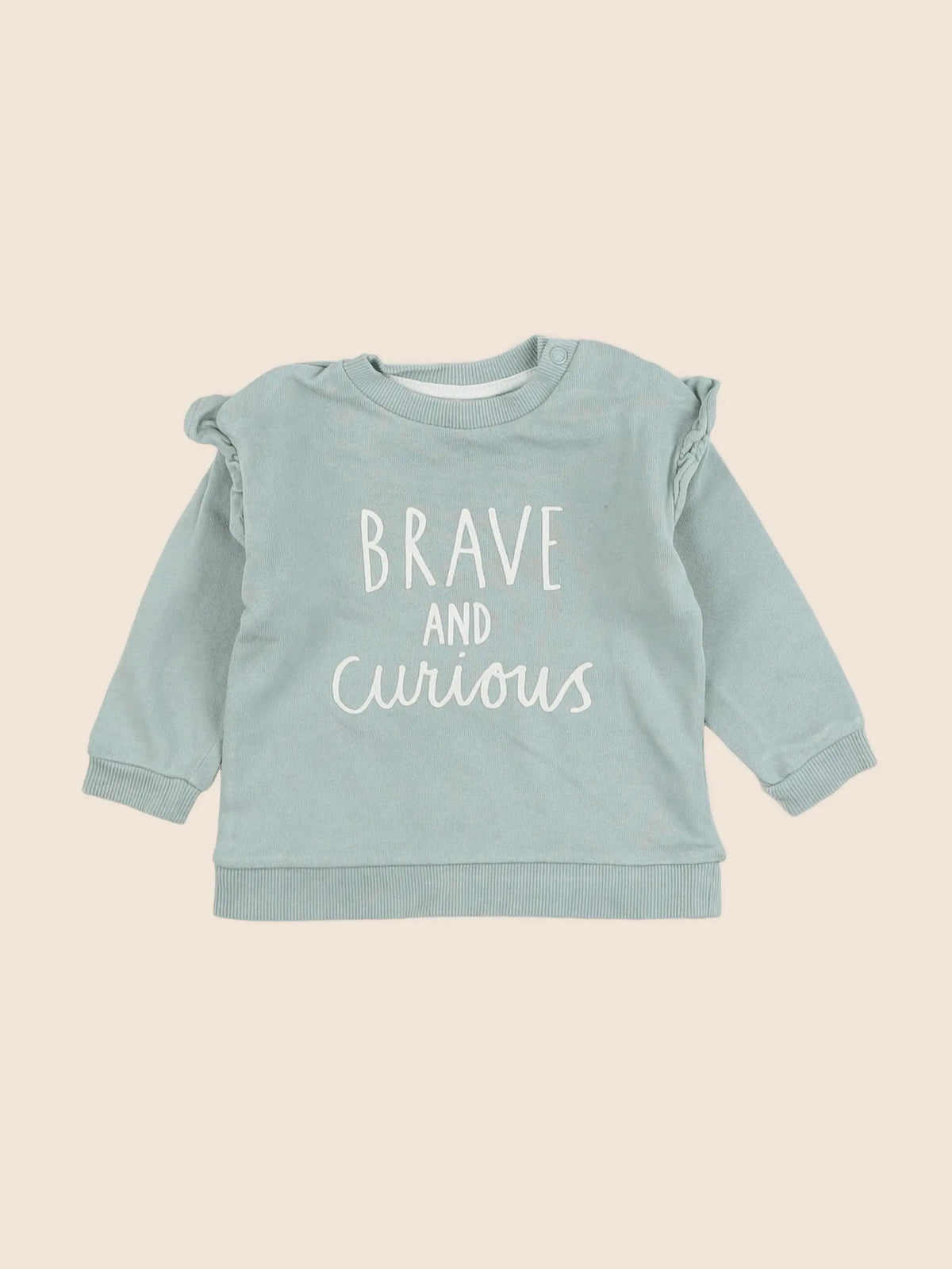 H&M - sweat vert - 4/6 mois
