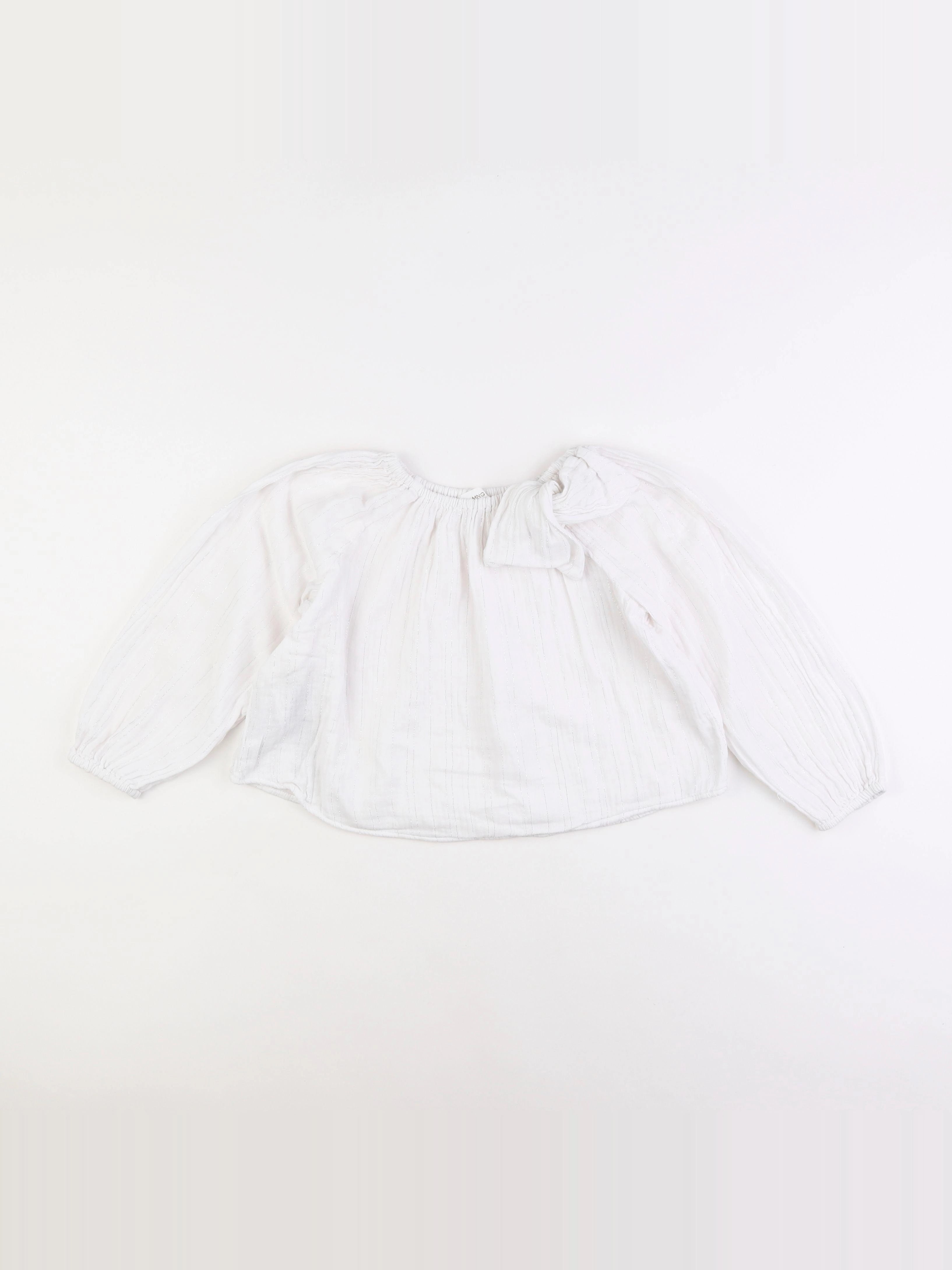 Mango - blouse blanc, or - 6 ans