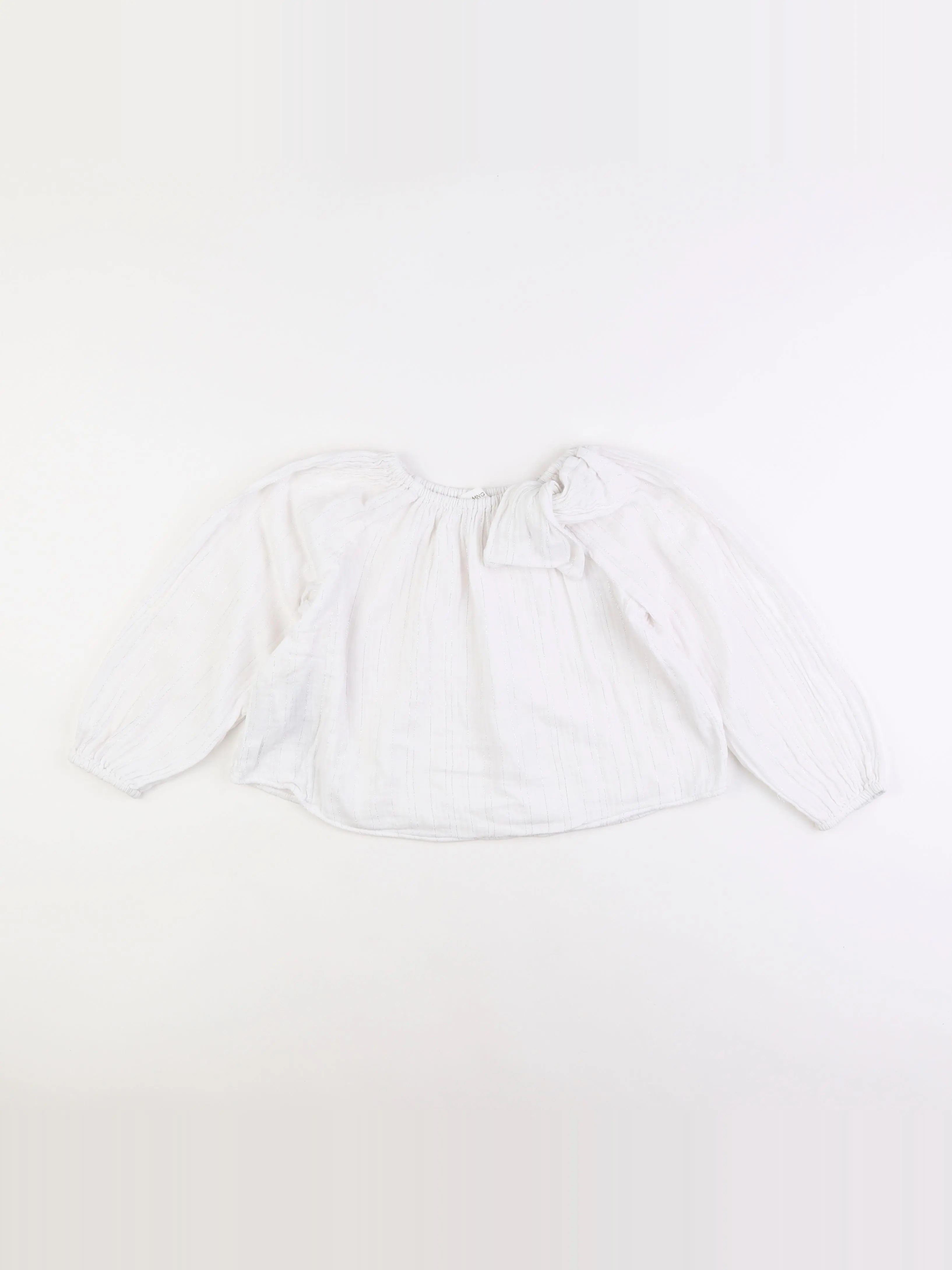 Mango - blouse blanc, or - 6 ans