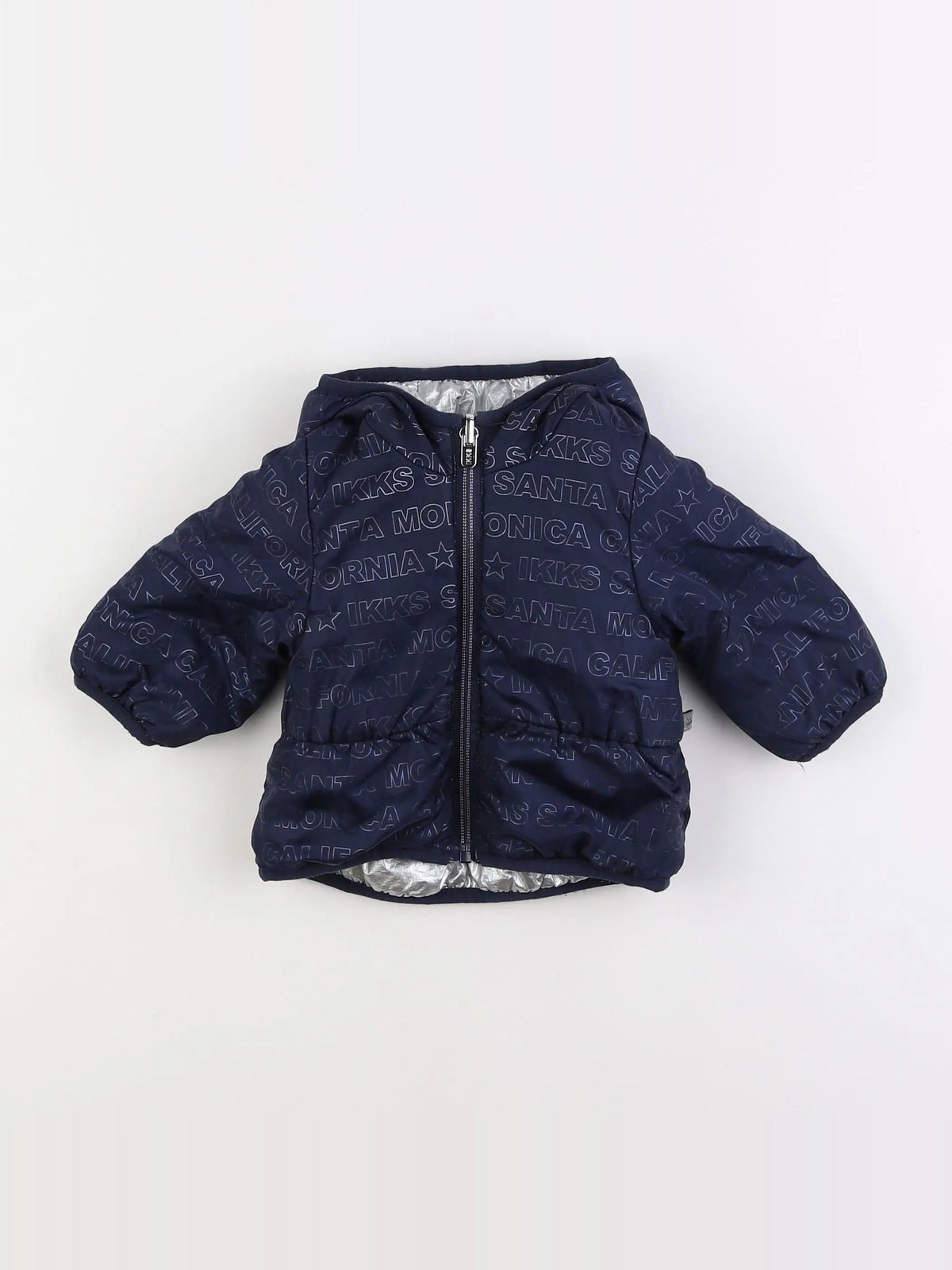 IKKS - doudoune réversible bleu - 6 mois