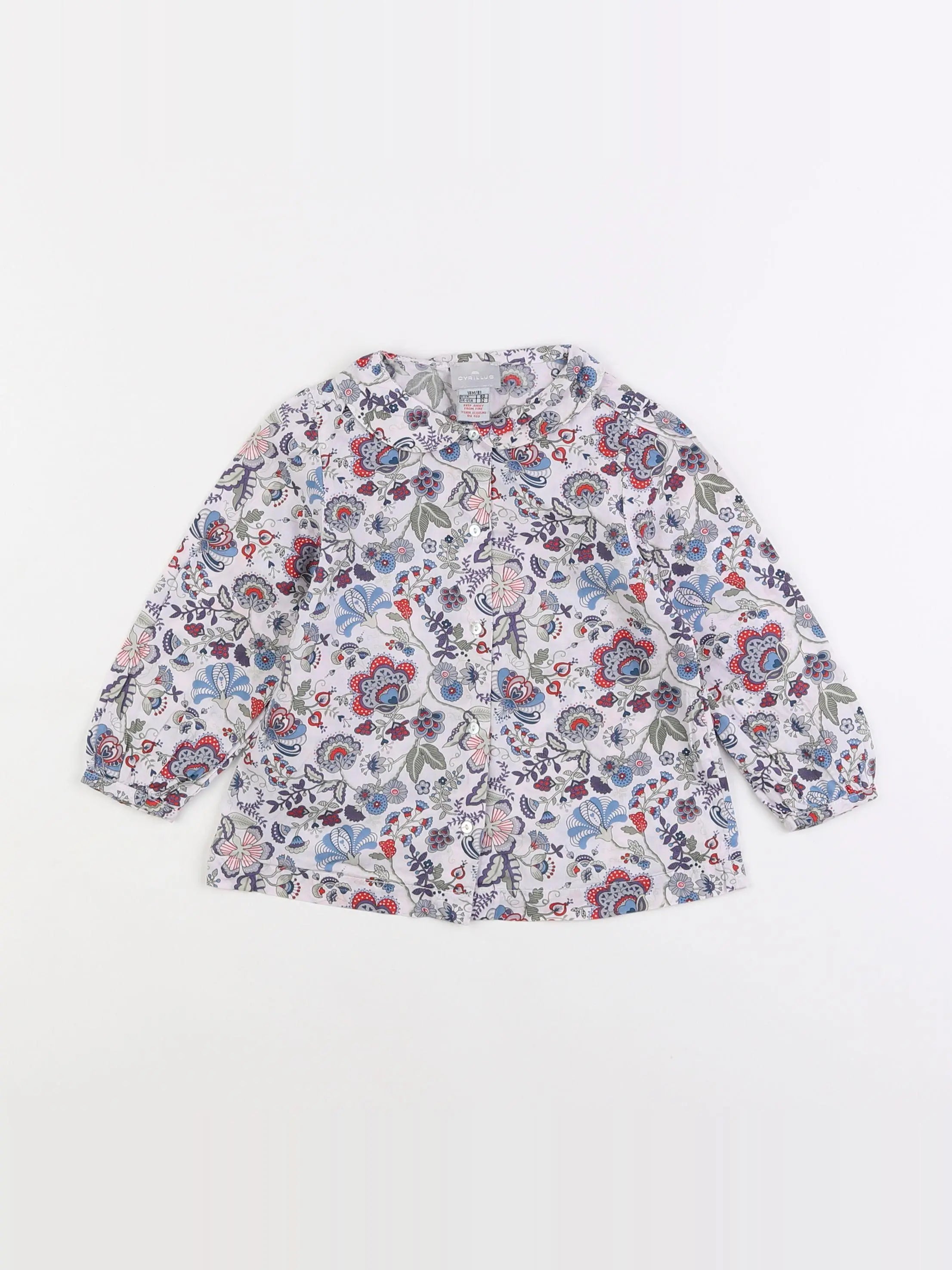 Cyrillus - blouse multicolore - 18 mois