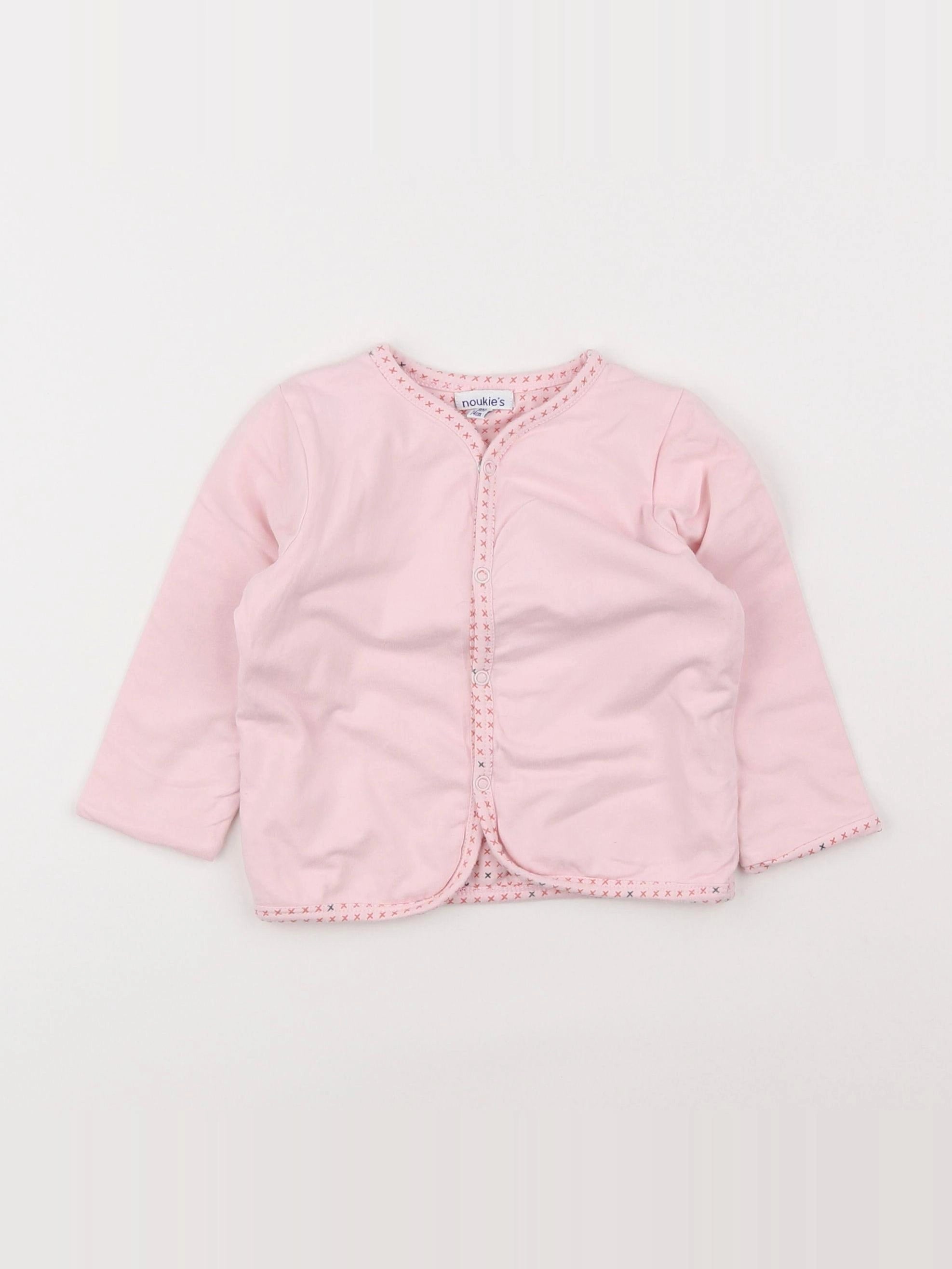 Noukie's - gilet rose - 9 mois