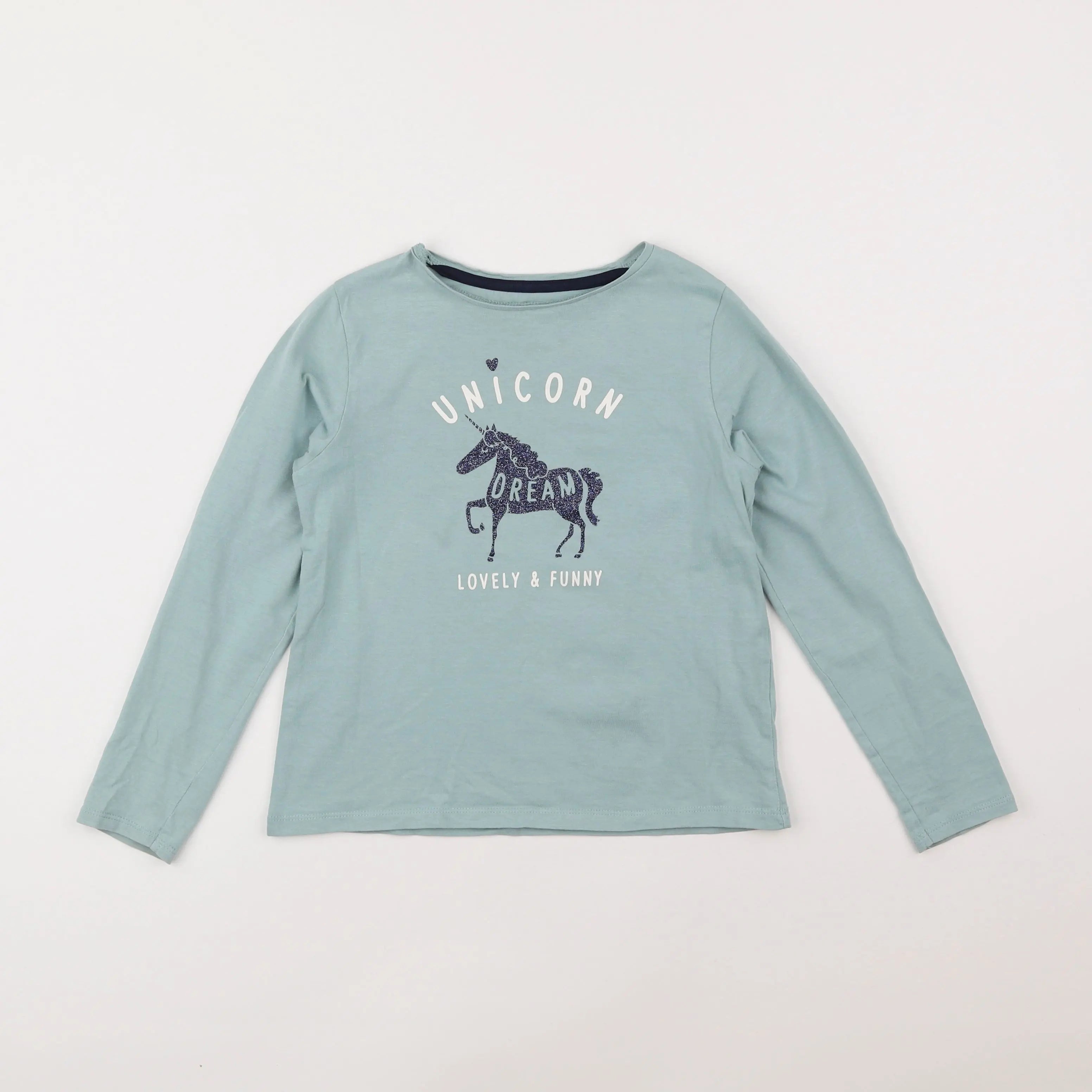 Vertbaudet - tee-shirt vert - 8 ans