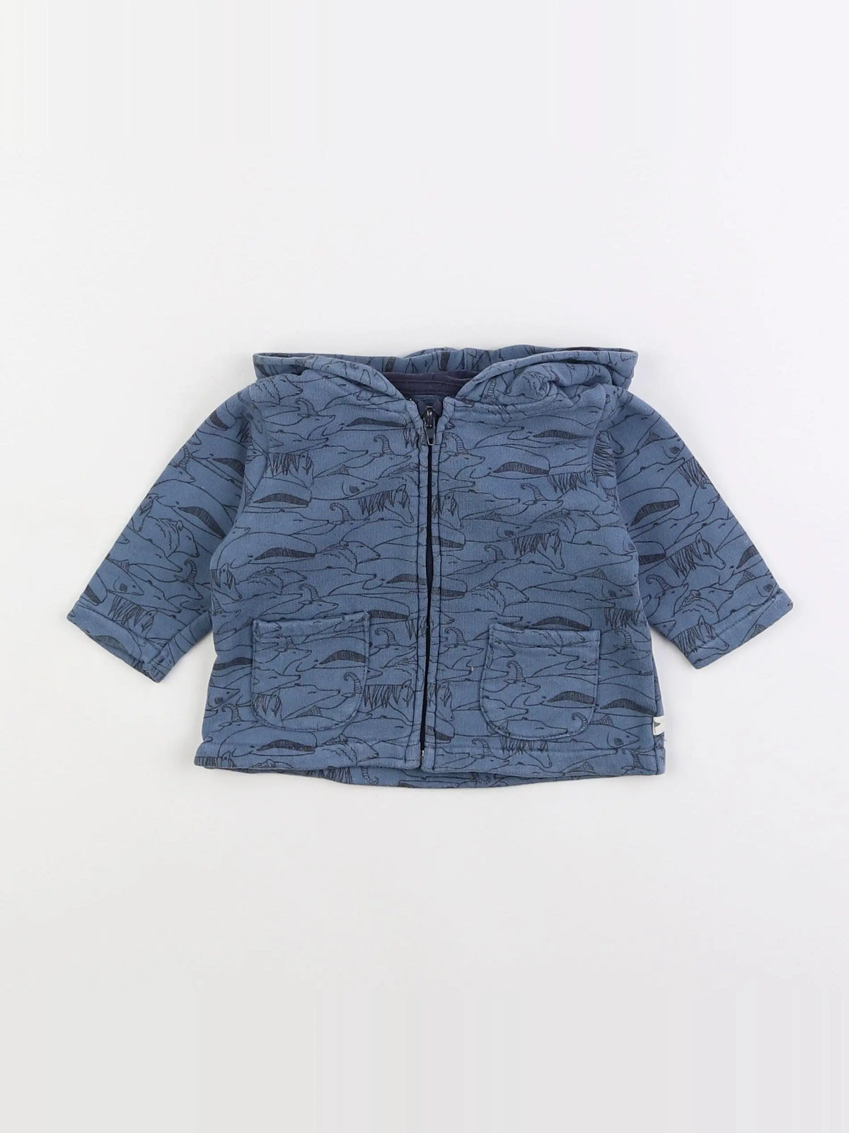 Arsène et les pipelettes - sweat bleu - 3 mois