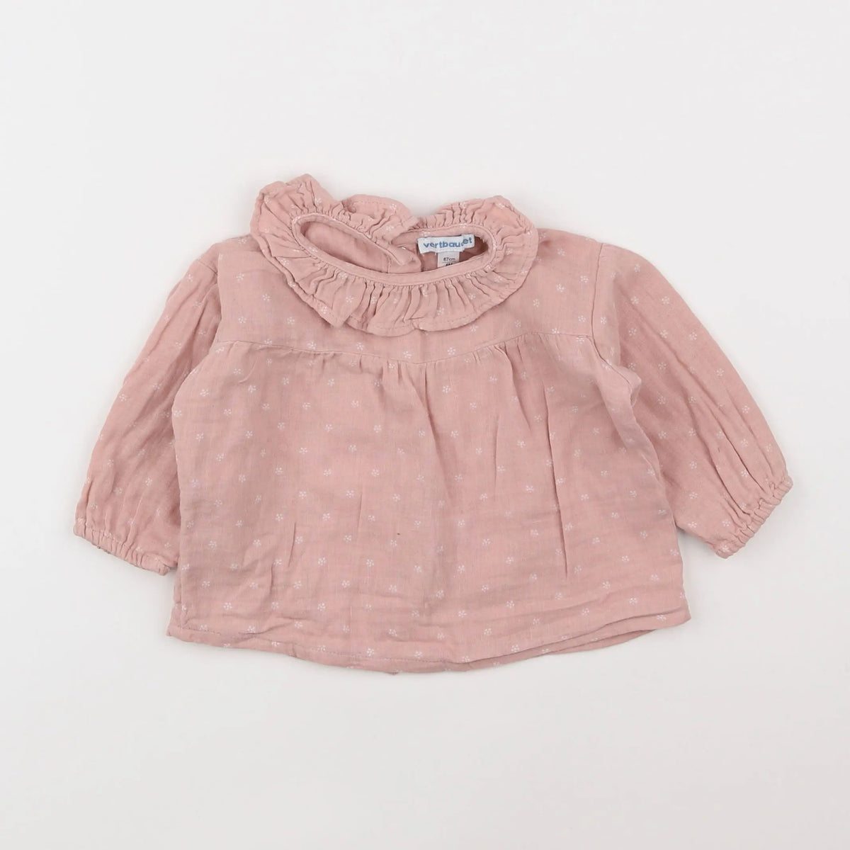 Vertbaudet - blouse rose - 6 mois