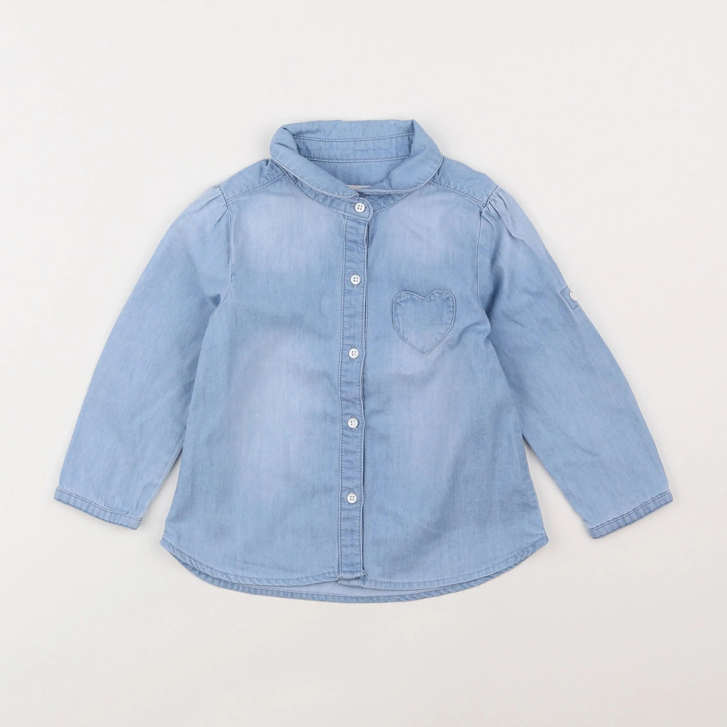 Vertbaudet - chemise bleu - 2 ans