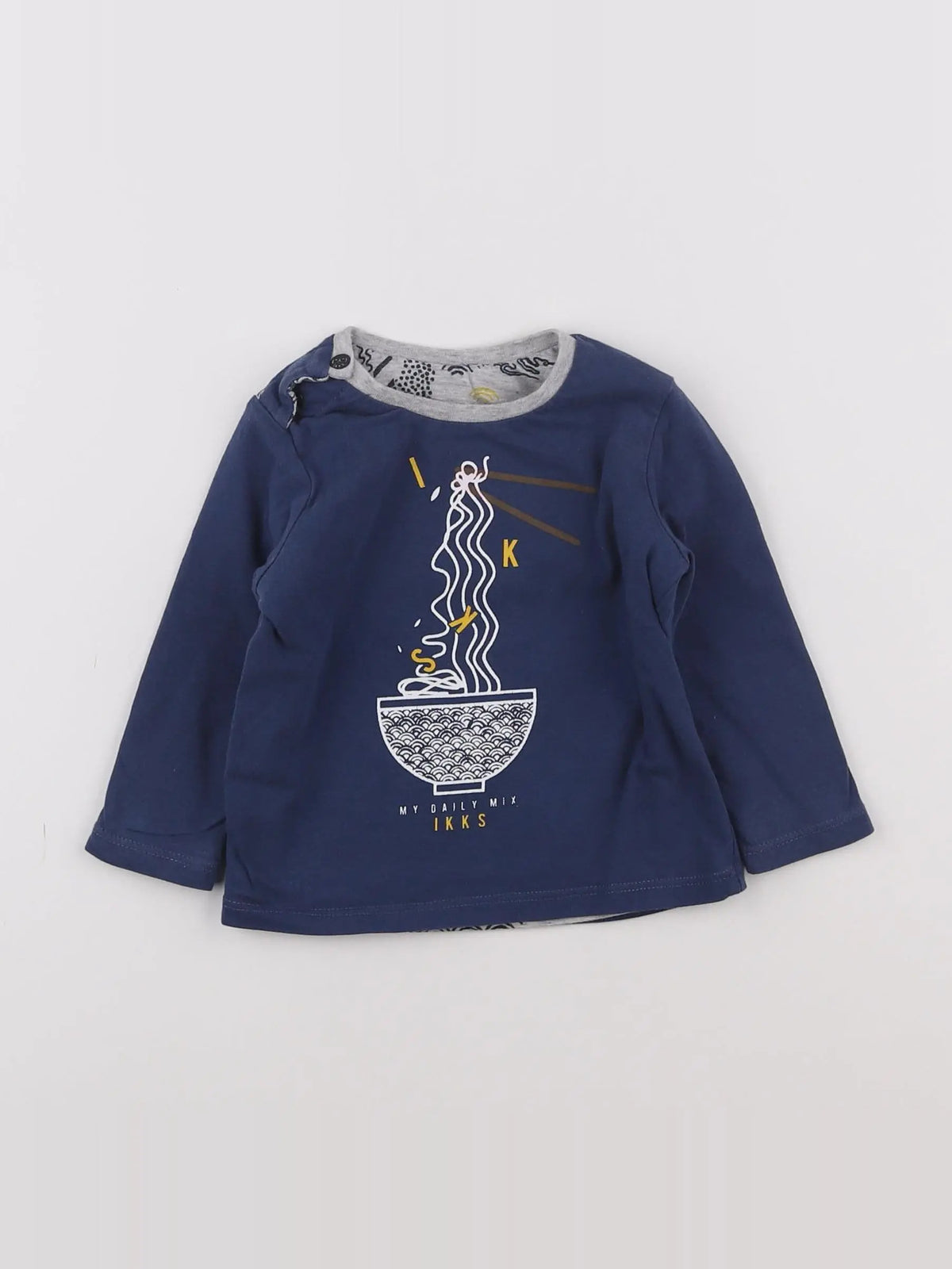 IKKS - tee-shirt bleu - 6 mois