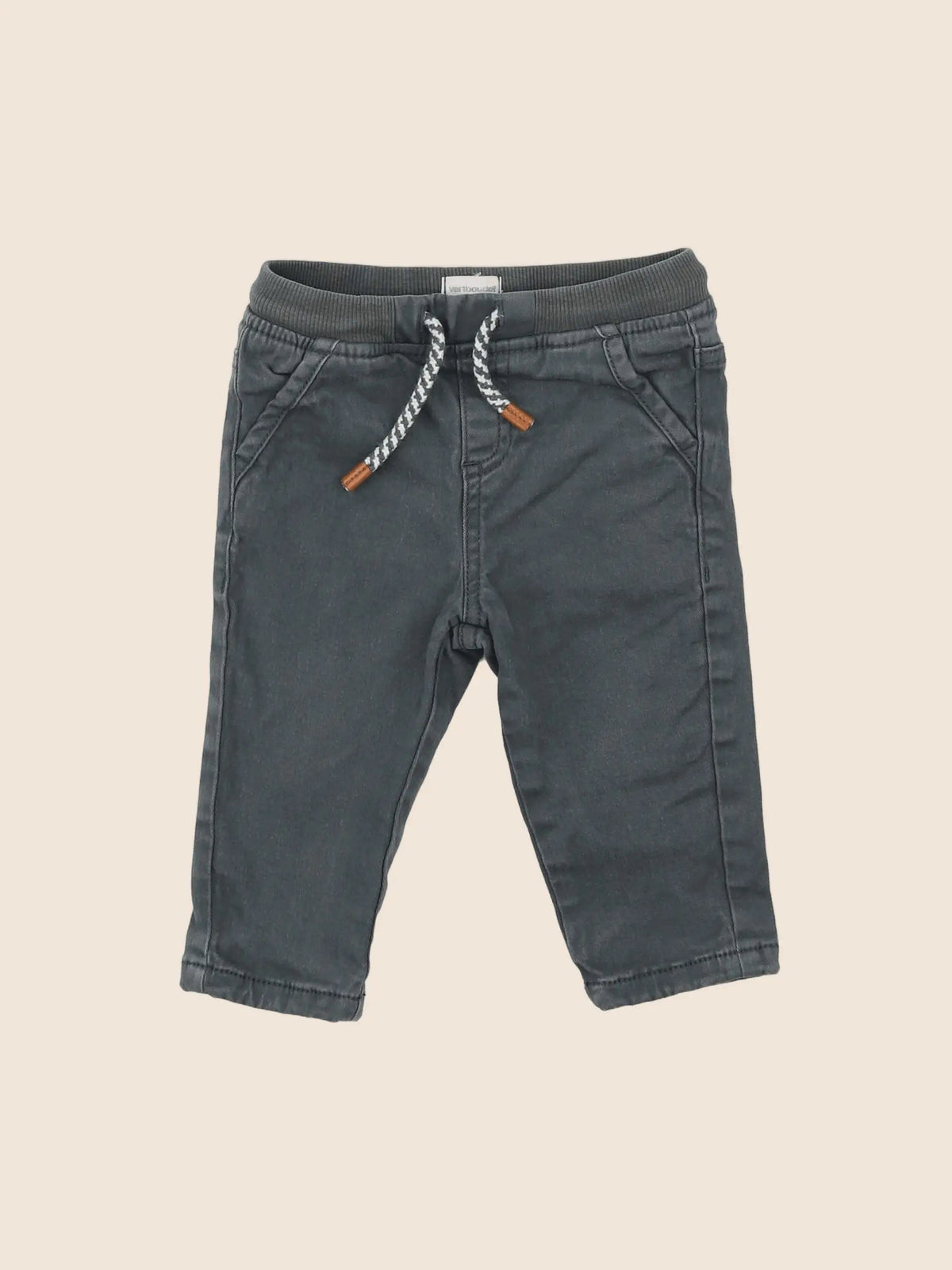 Vertbaudet - pantalon vert - 9 mois
