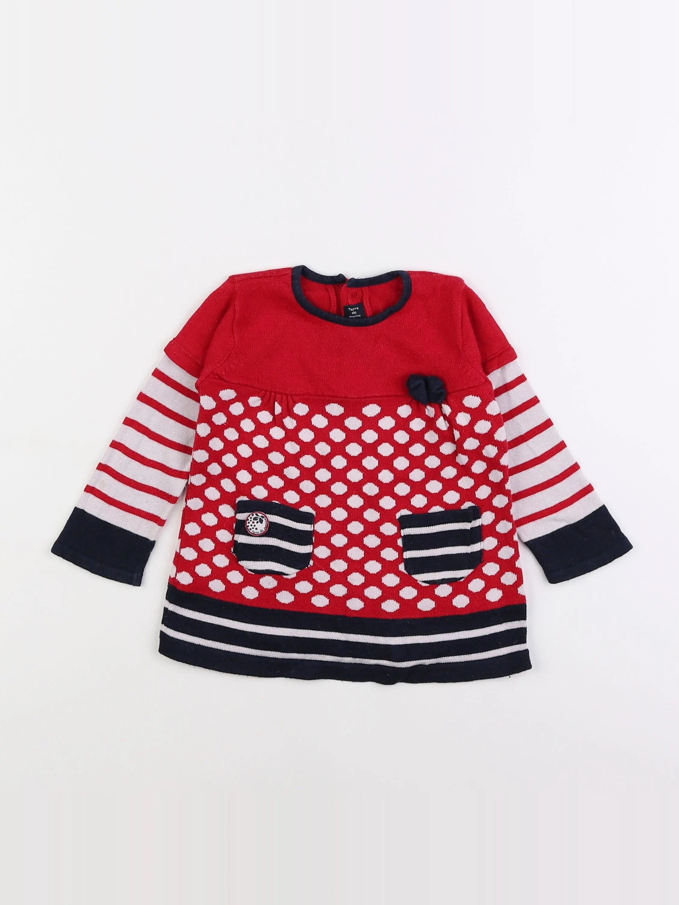 Terre de marins - robe multicolore - 12 mois