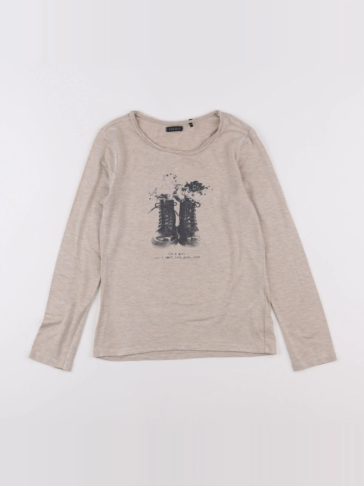 IKKS - tee-shirt beige - 8 ans