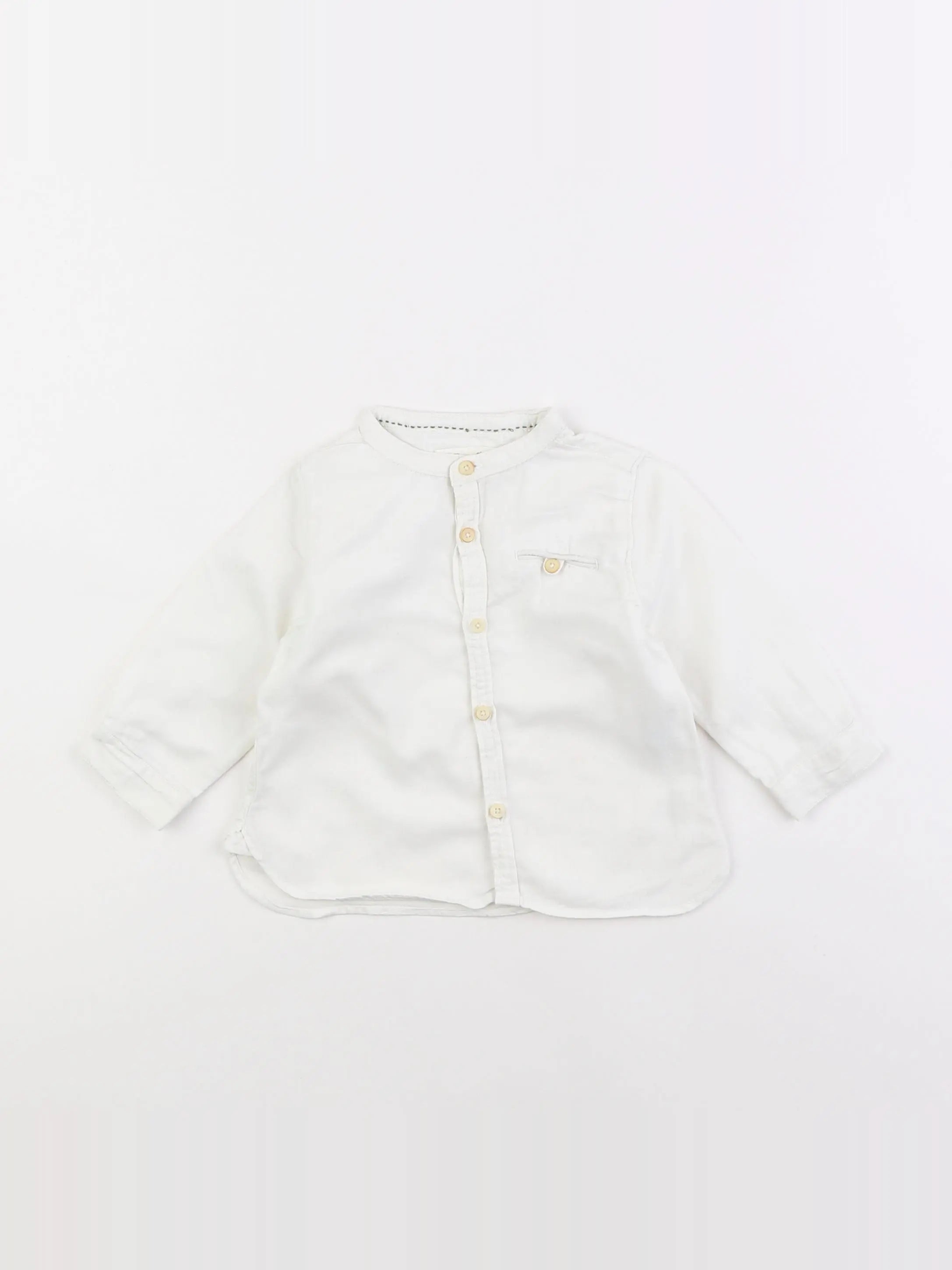 Zara - chemise blanc - 6/9 mois