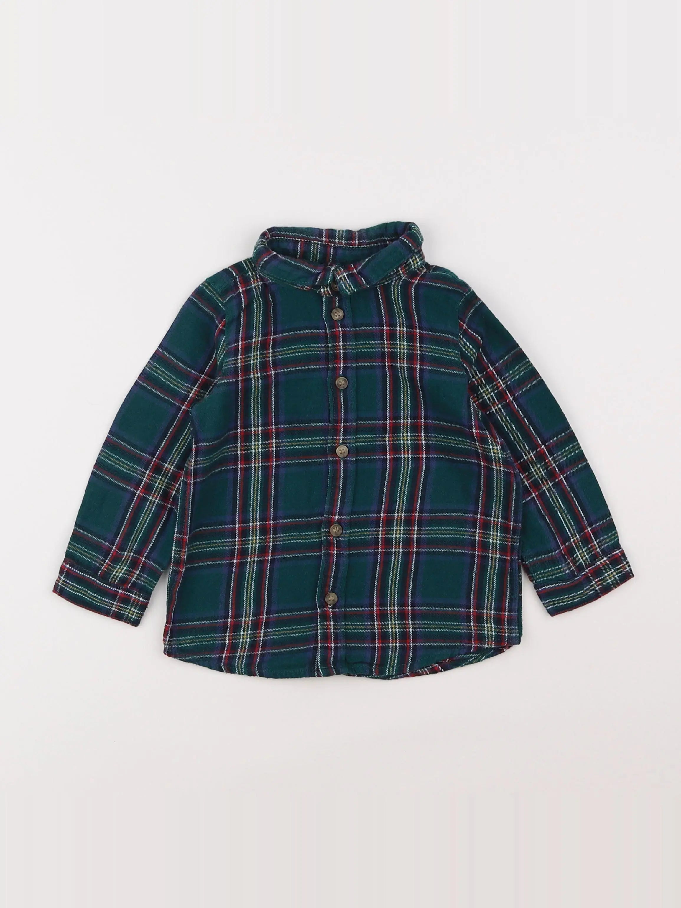 H&M - chemise vert - 12 mois