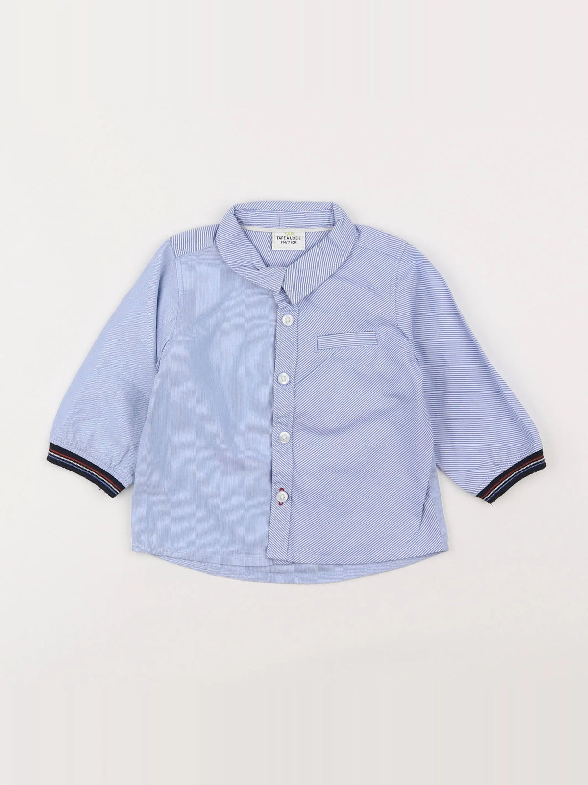 Tape à l'oeil - chemise bleu - 9 mois